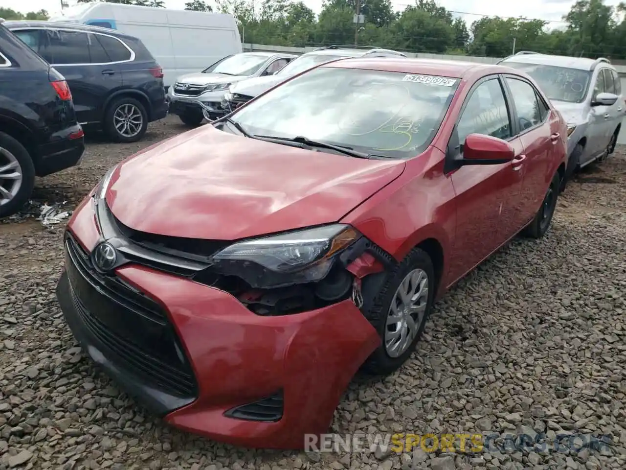 2 Photograph of a damaged car 2T1BURHE9KC181108 TOYOTA COROLLA 2019