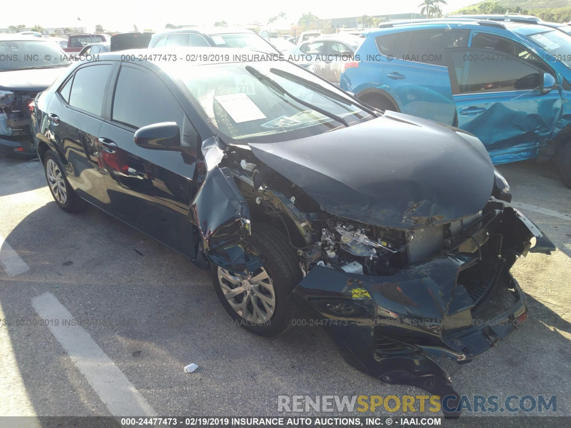 1 Photograph of a damaged car 2T1BURHE9KC181545 TOYOTA COROLLA 2019