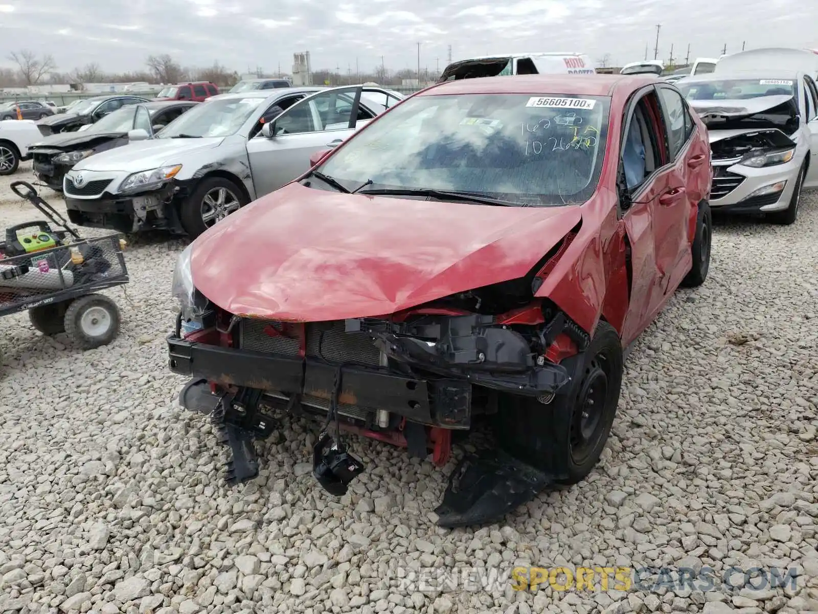 2 Photograph of a damaged car 2T1BURHE9KC181657 TOYOTA COROLLA 2019