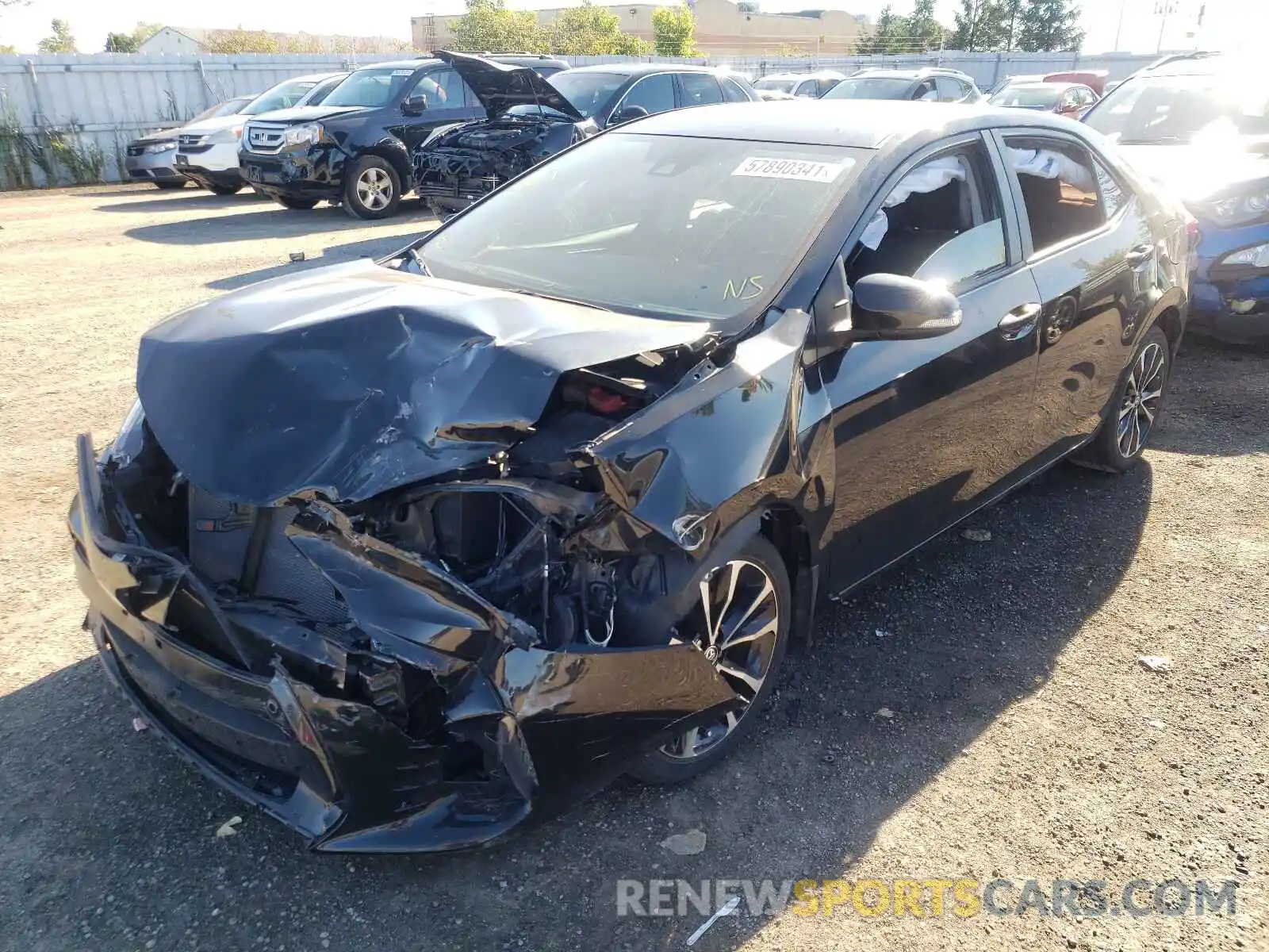 2 Photograph of a damaged car 2T1BURHE9KC181688 TOYOTA COROLLA 2019