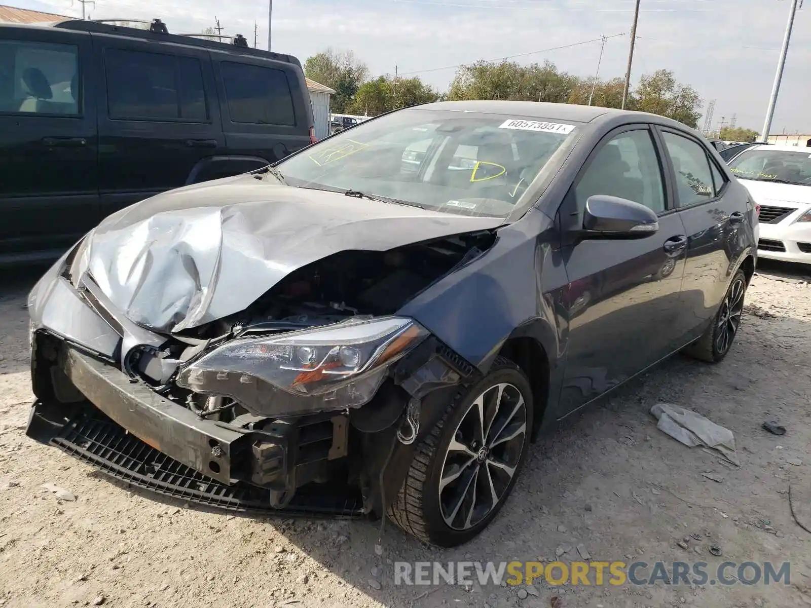 2 Photograph of a damaged car 2T1BURHE9KC184476 TOYOTA COROLLA 2019