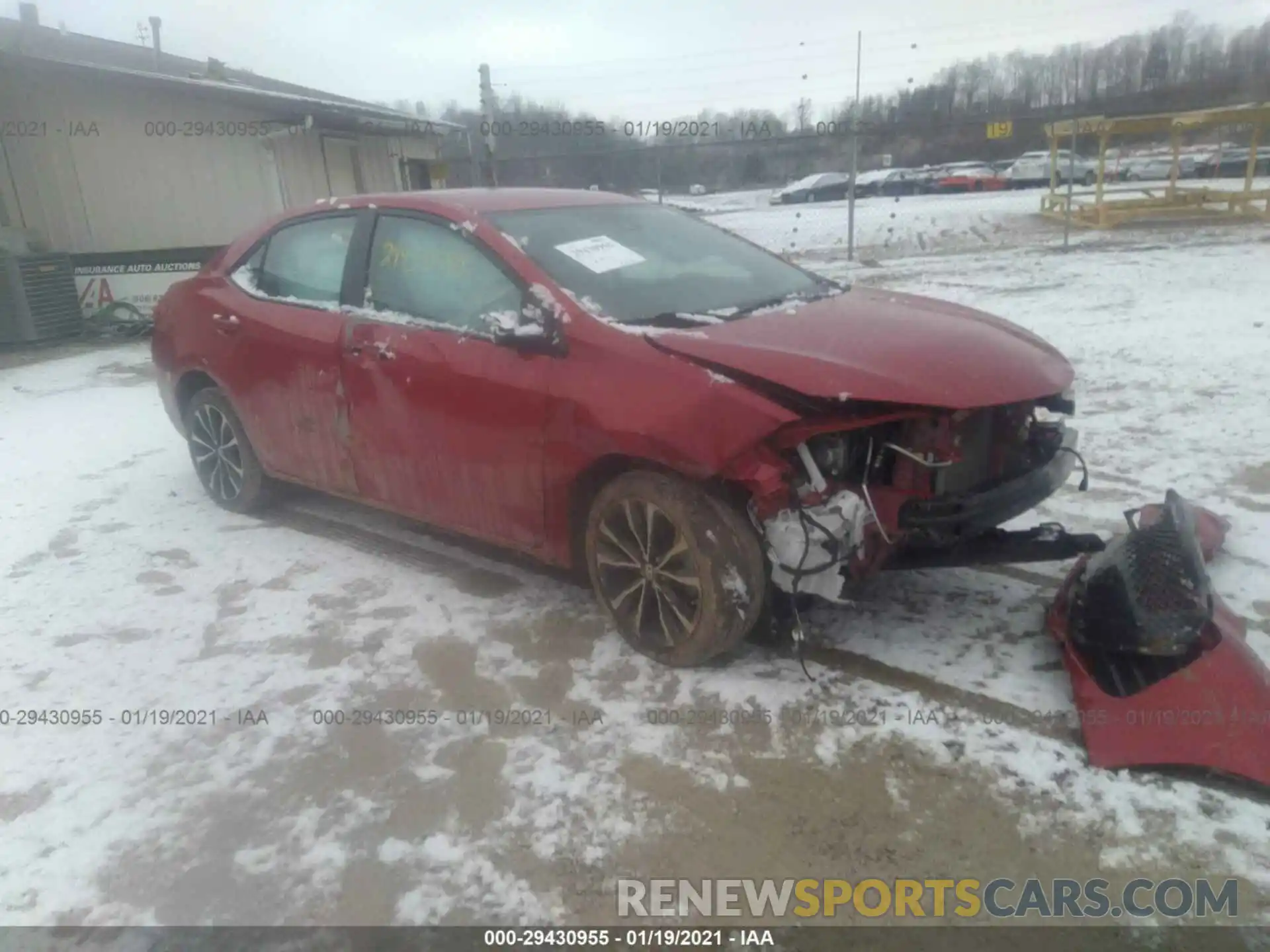 1 Photograph of a damaged car 2T1BURHE9KC185093 TOYOTA COROLLA 2019