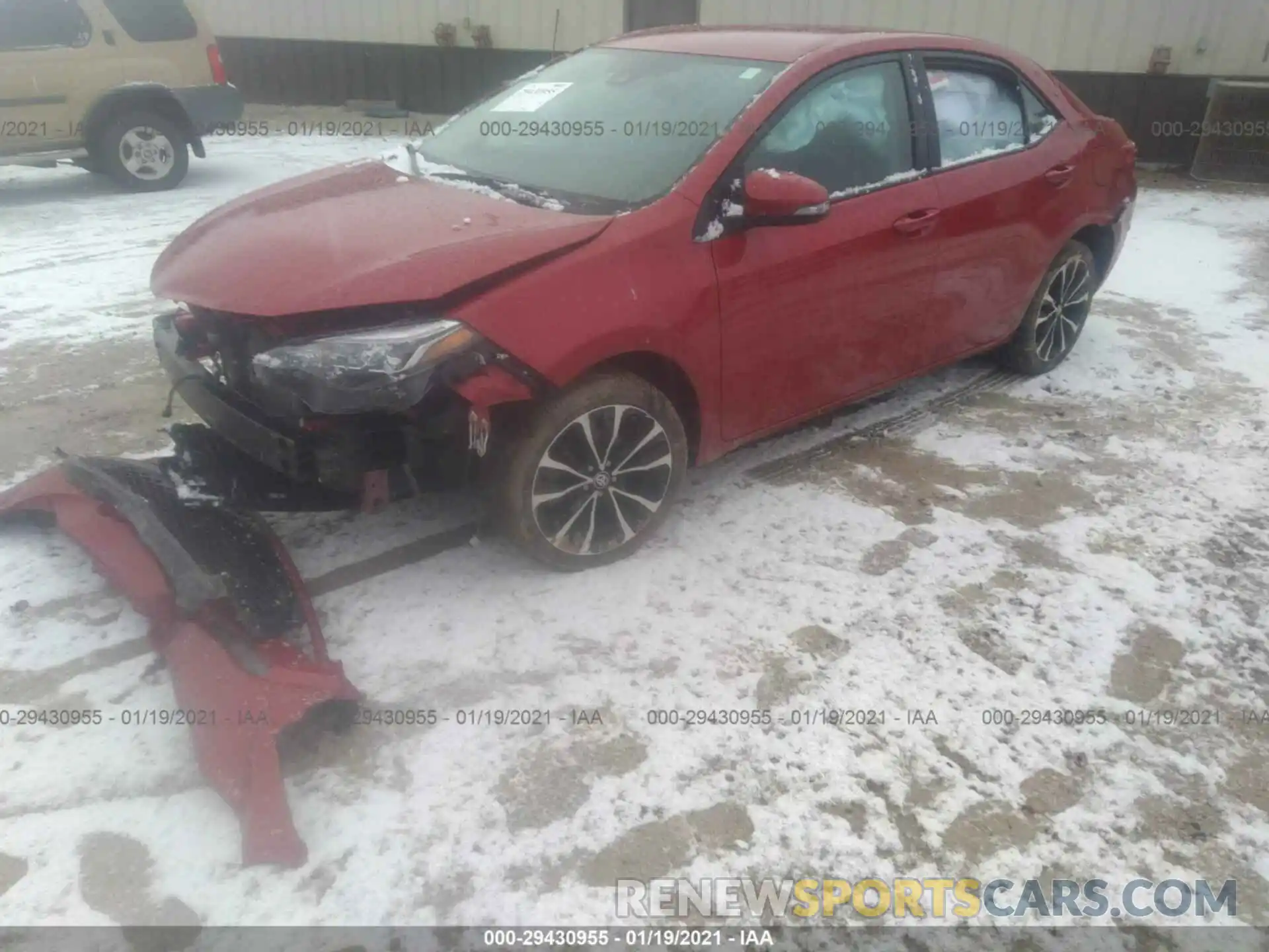 2 Photograph of a damaged car 2T1BURHE9KC185093 TOYOTA COROLLA 2019