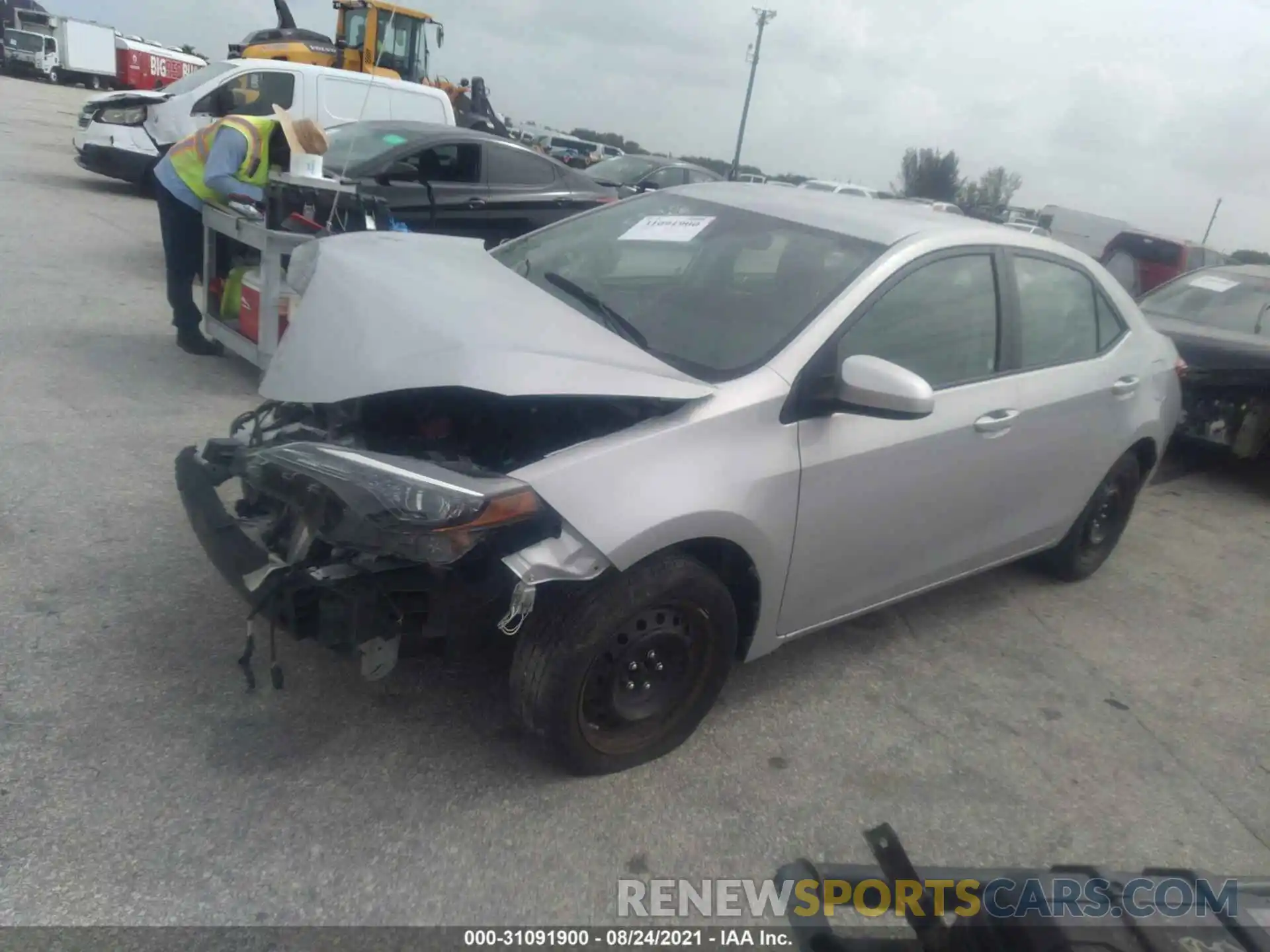 2 Photograph of a damaged car 2T1BURHE9KC185952 TOYOTA COROLLA 2019