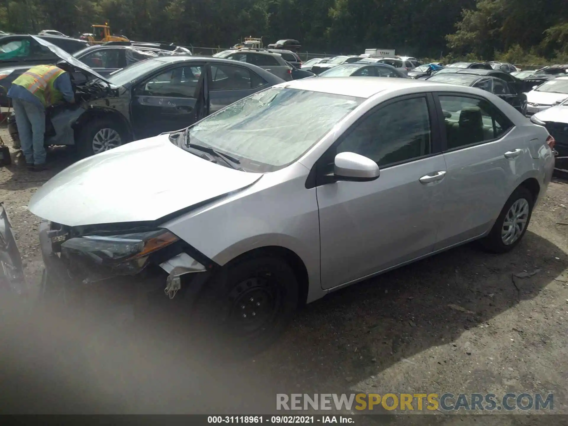 2 Photograph of a damaged car 2T1BURHE9KC187166 TOYOTA COROLLA 2019