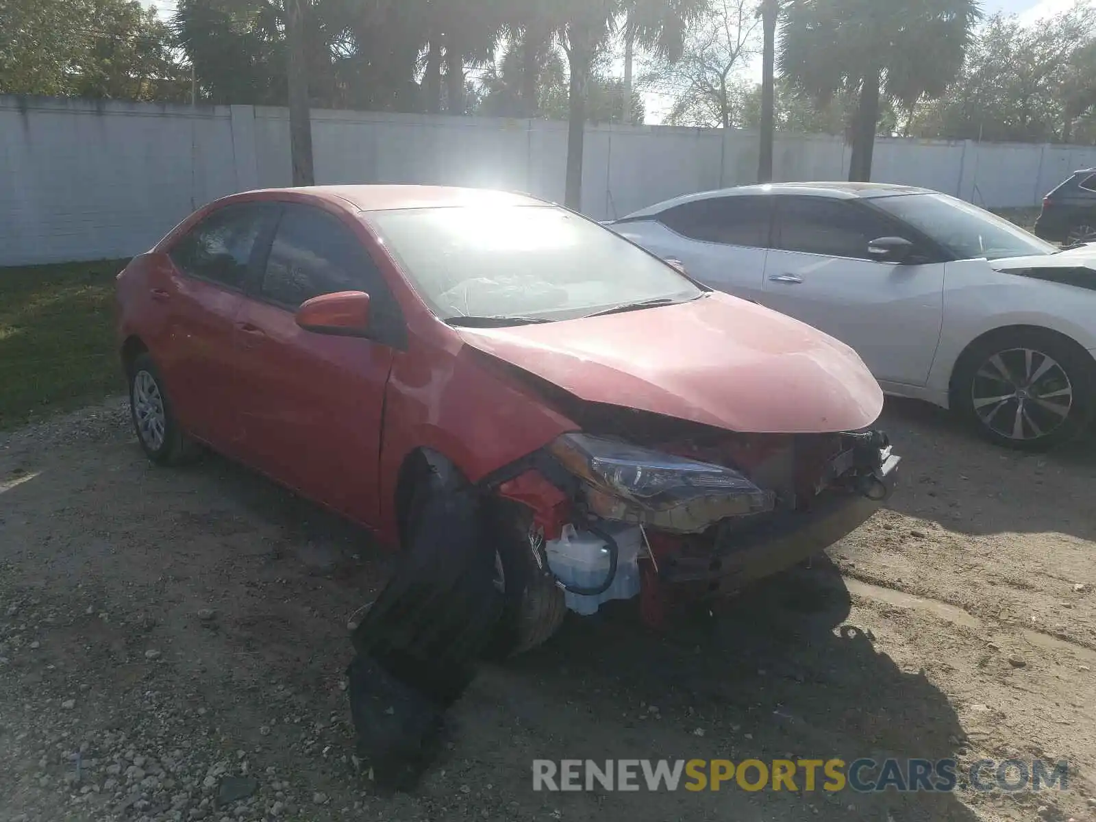 1 Photograph of a damaged car 2T1BURHE9KC187345 TOYOTA COROLLA 2019