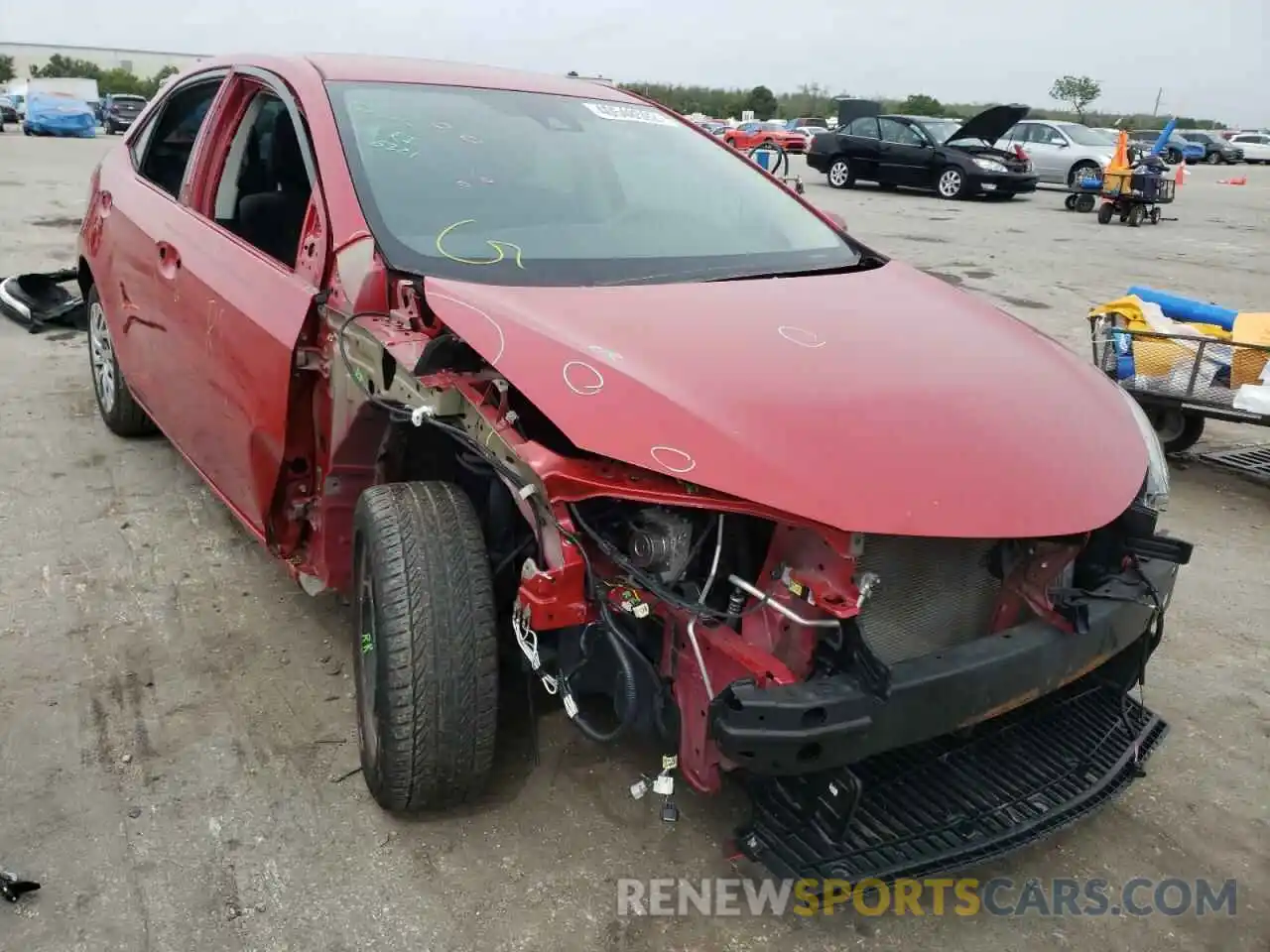 1 Photograph of a damaged car 2T1BURHE9KC189631 TOYOTA COROLLA 2019