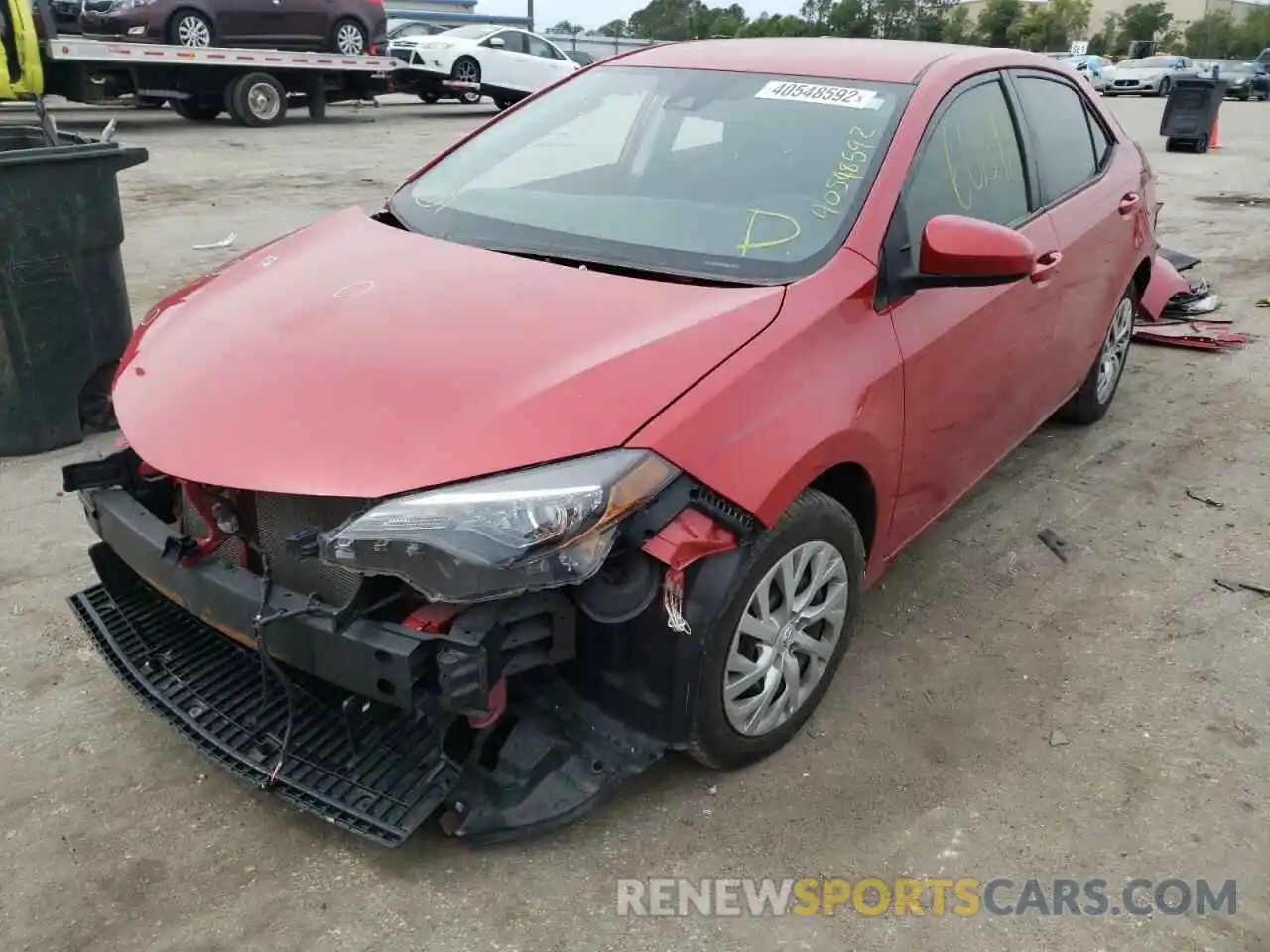 2 Photograph of a damaged car 2T1BURHE9KC189631 TOYOTA COROLLA 2019