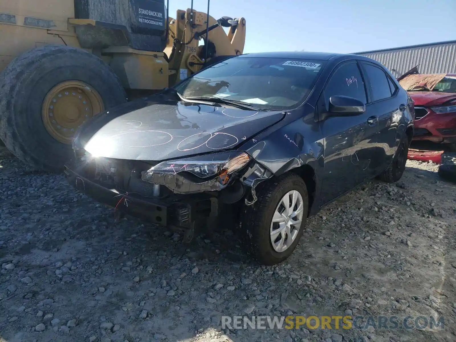 2 Фотография поврежденного автомобиля 2T1BURHE9KC189841 TOYOTA COROLLA 2019