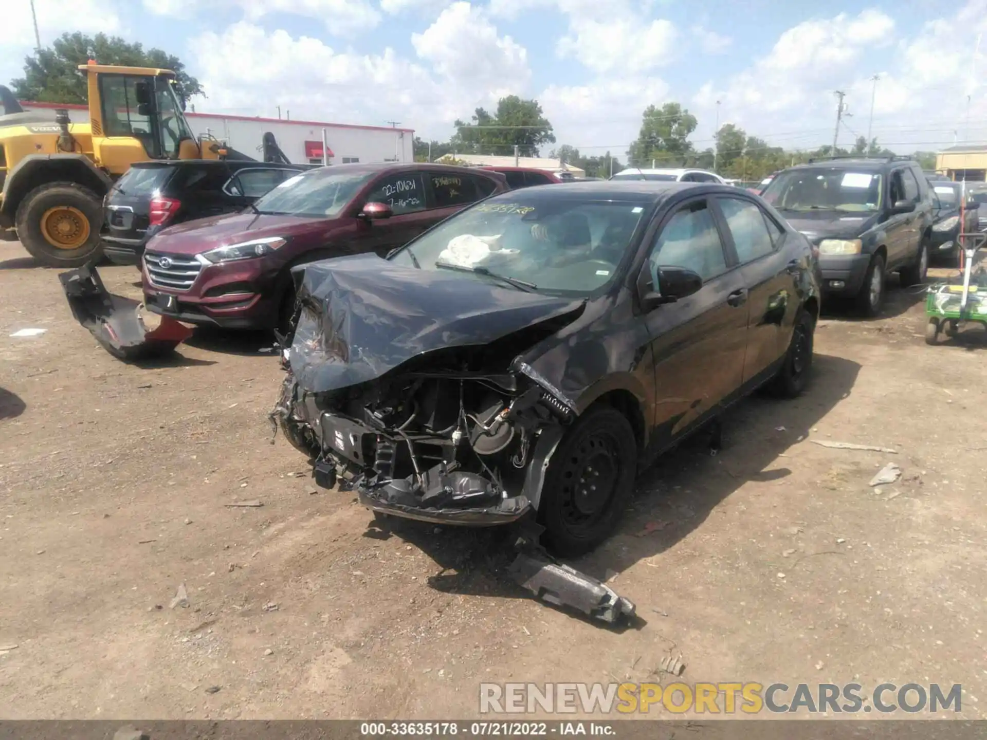 2 Photograph of a damaged car 2T1BURHE9KC192092 TOYOTA COROLLA 2019