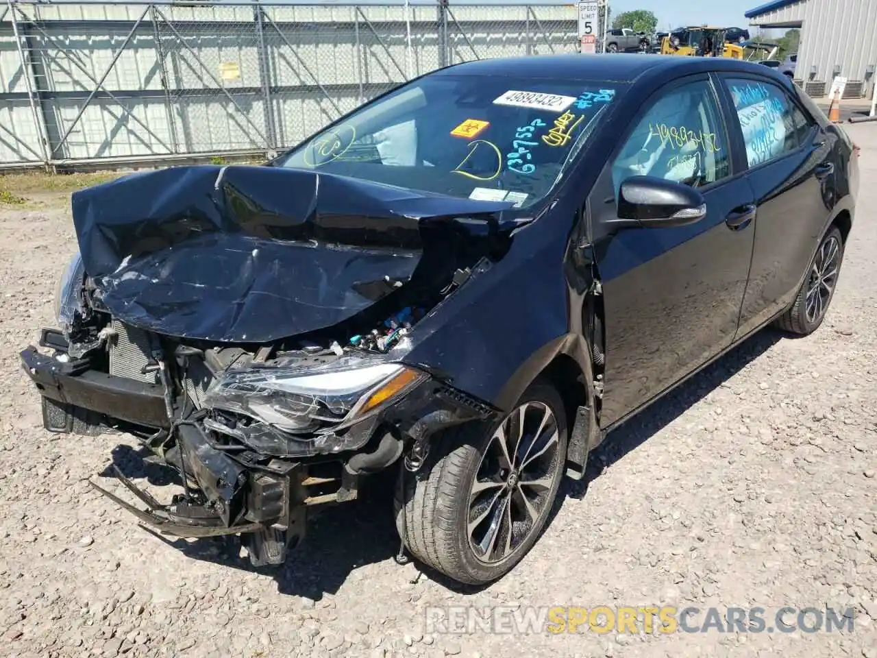 2 Photograph of a damaged car 2T1BURHE9KC192593 TOYOTA COROLLA 2019