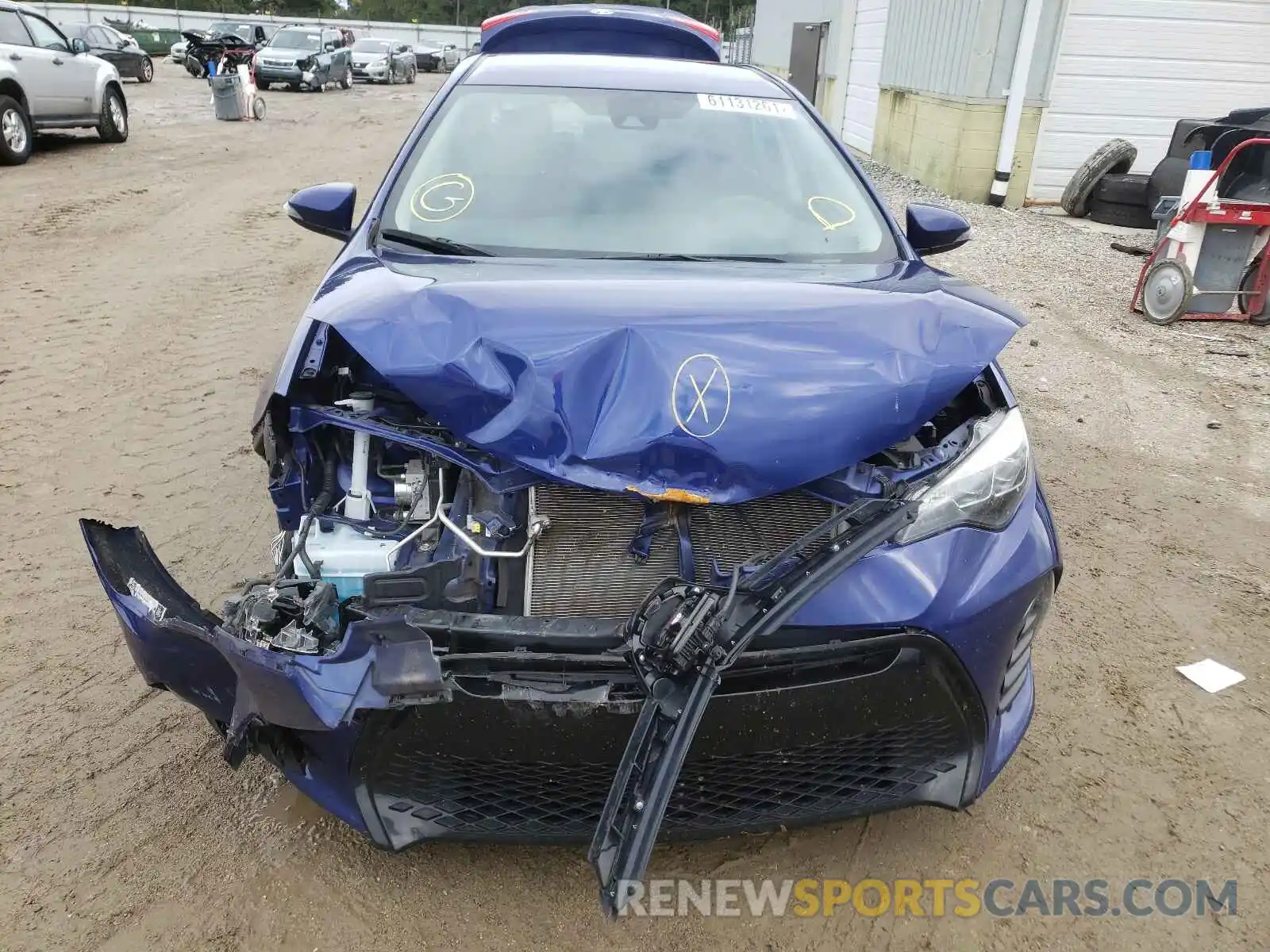 7 Photograph of a damaged car 2T1BURHE9KC196076 TOYOTA COROLLA 2019