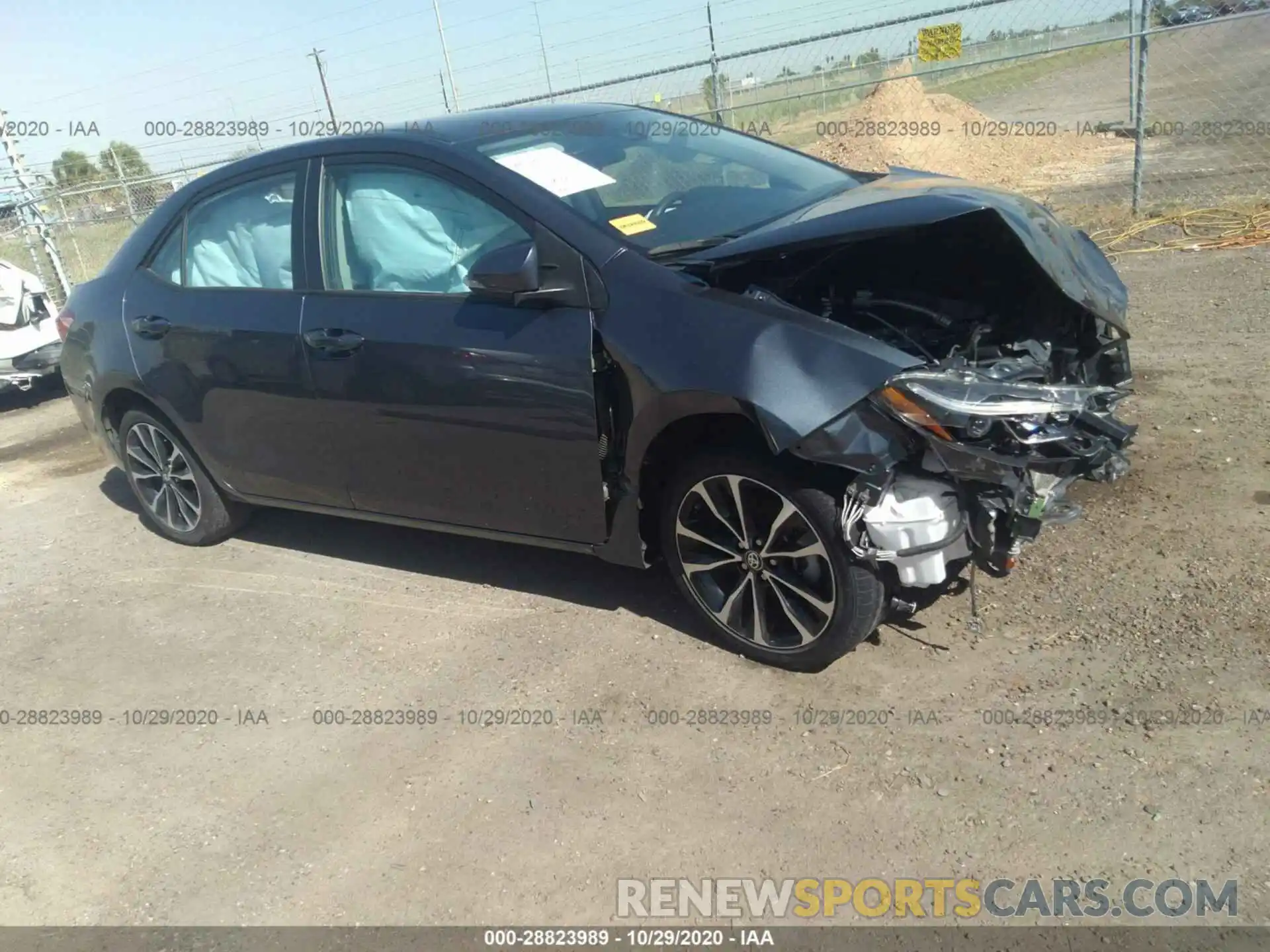 1 Photograph of a damaged car 2T1BURHE9KC197020 TOYOTA COROLLA 2019