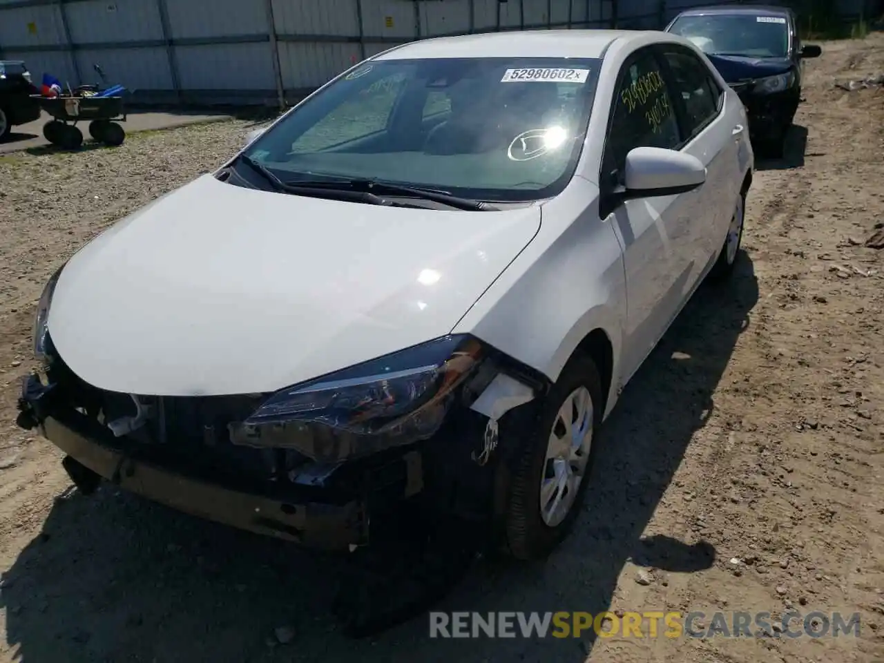 2 Photograph of a damaged car 2T1BURHE9KC197230 TOYOTA COROLLA 2019