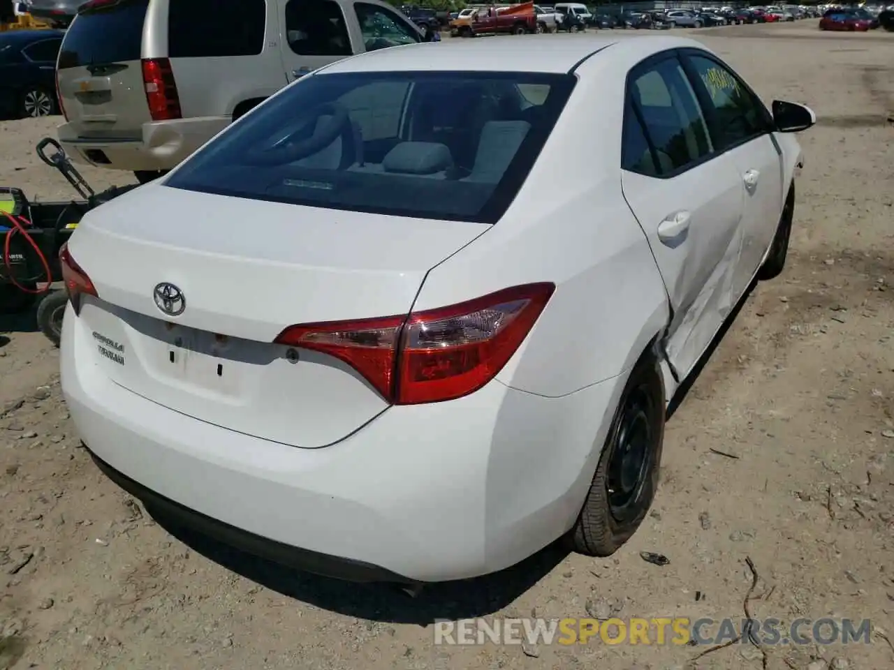 4 Photograph of a damaged car 2T1BURHE9KC197230 TOYOTA COROLLA 2019