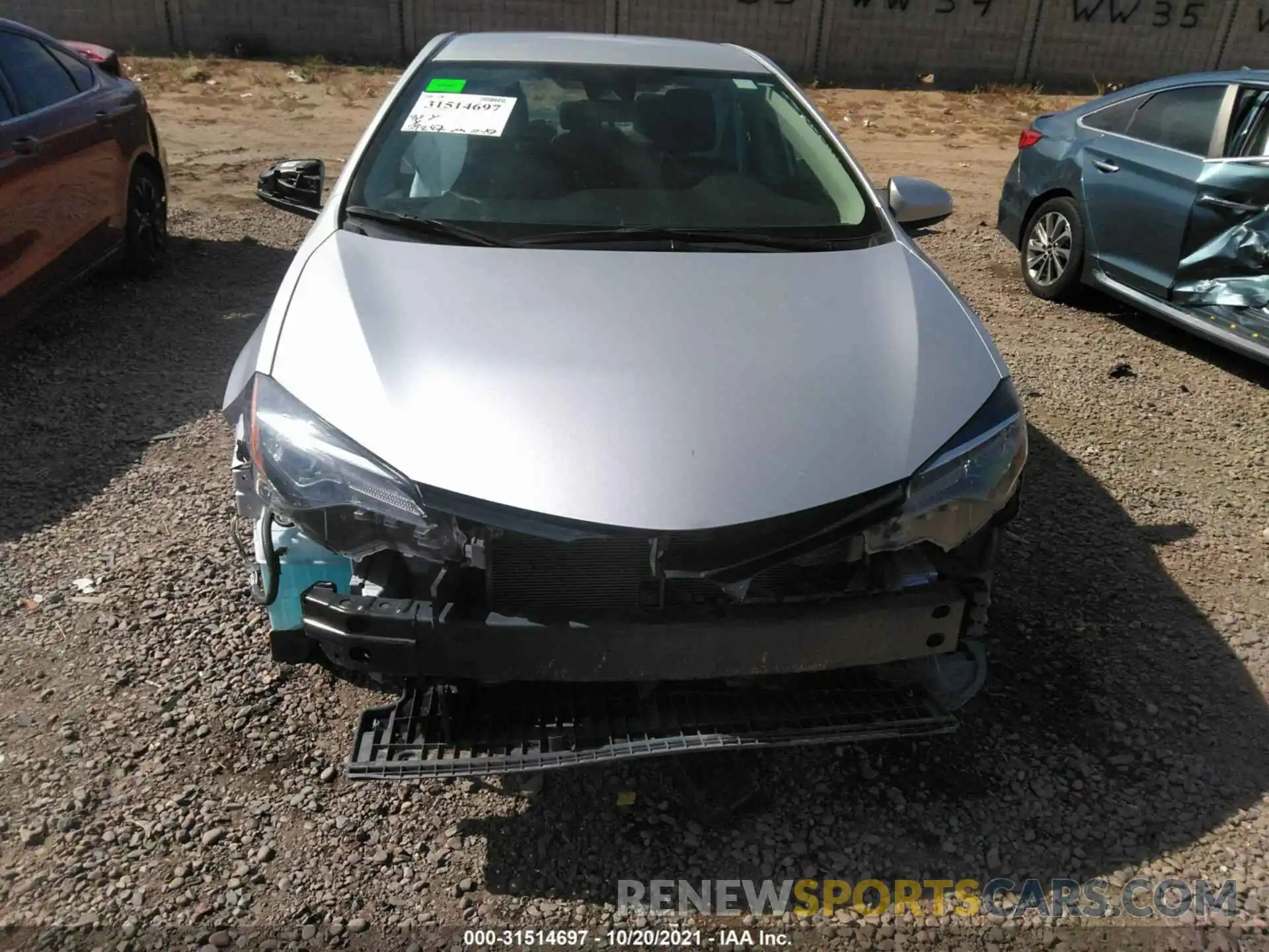 6 Photograph of a damaged car 2T1BURHE9KC199219 TOYOTA COROLLA 2019