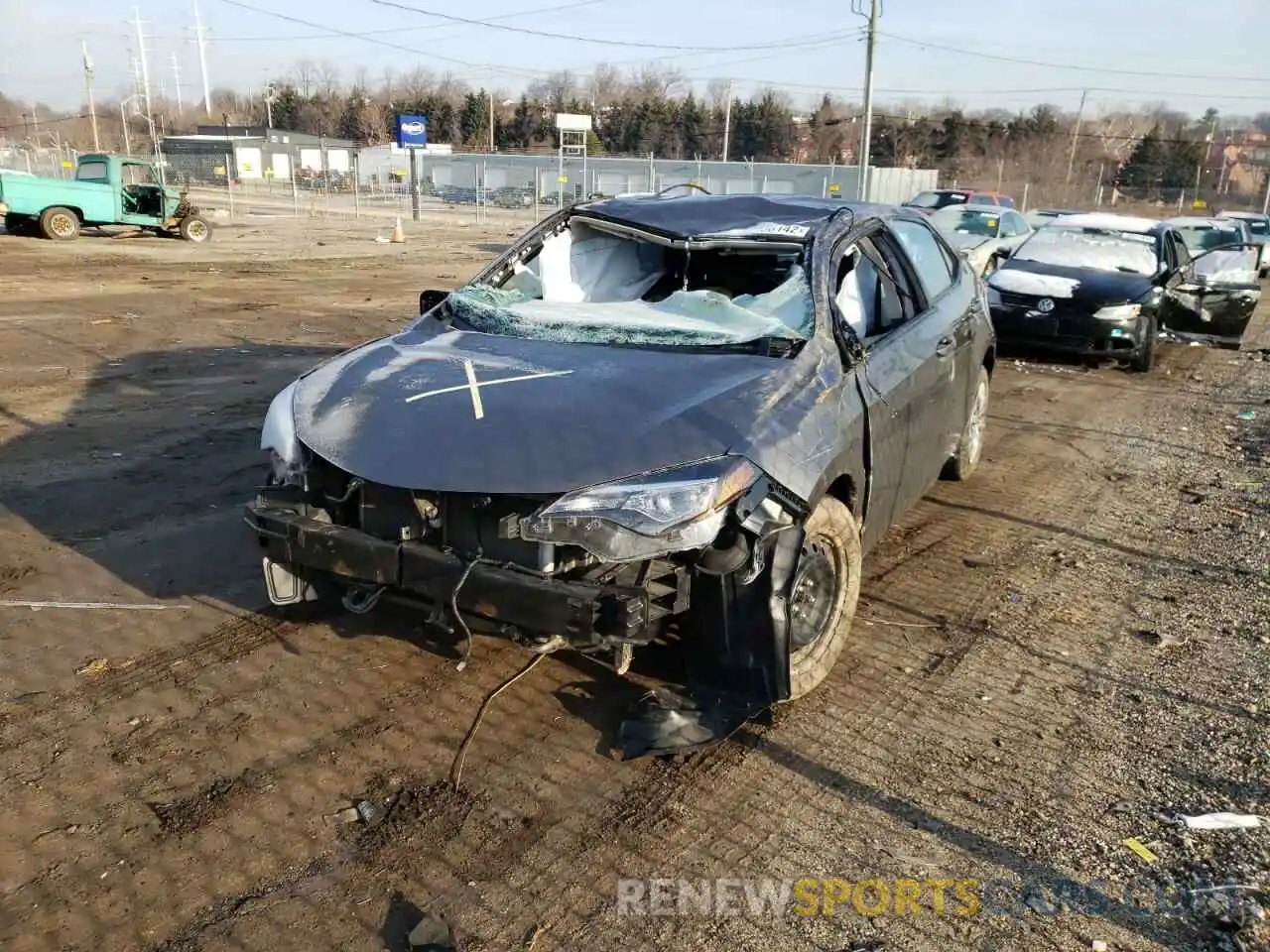 2 Photograph of a damaged car 2T1BURHE9KC199625 TOYOTA COROLLA 2019