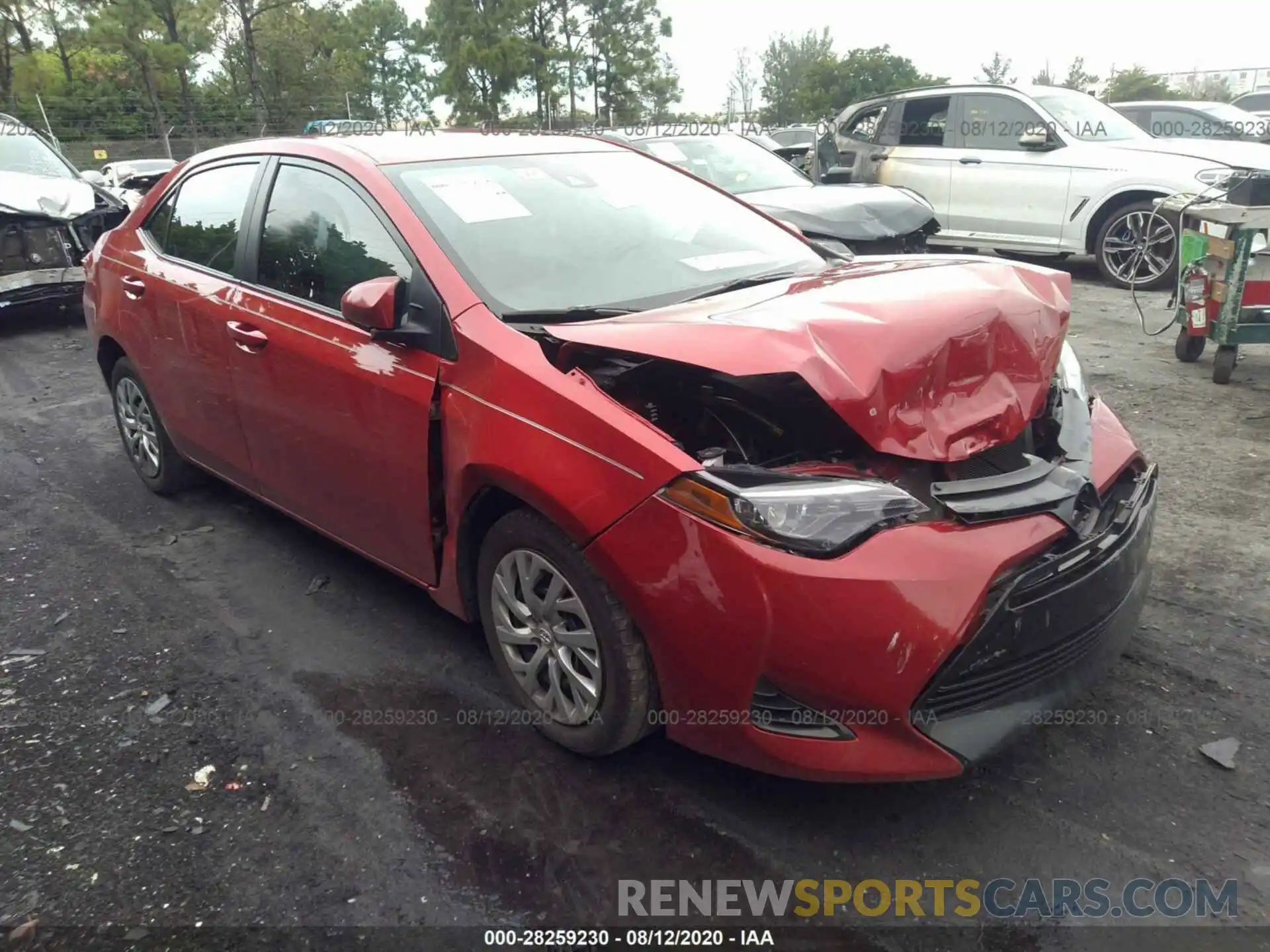 1 Photograph of a damaged car 2T1BURHE9KC199740 TOYOTA COROLLA 2019