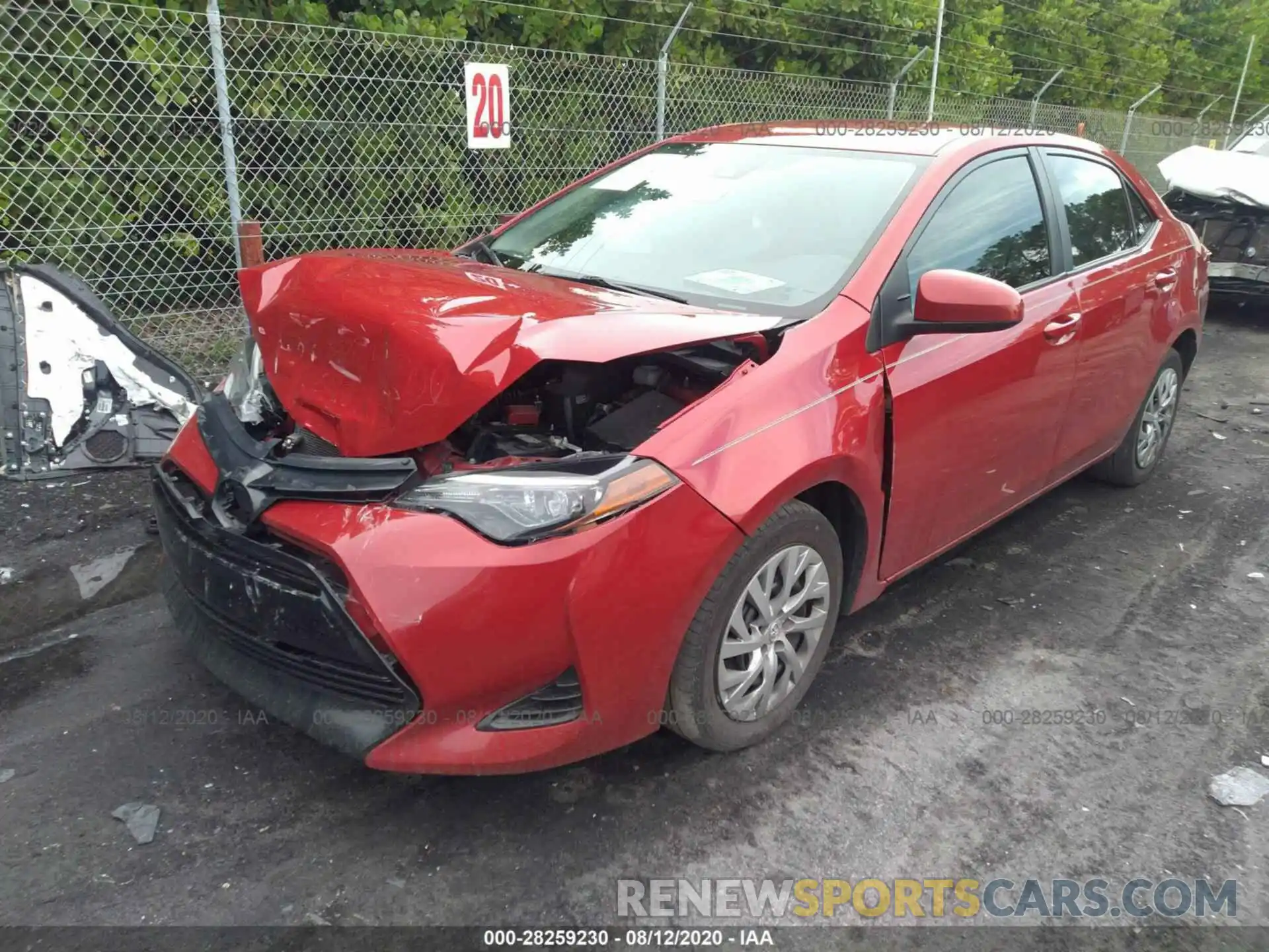 2 Photograph of a damaged car 2T1BURHE9KC199740 TOYOTA COROLLA 2019