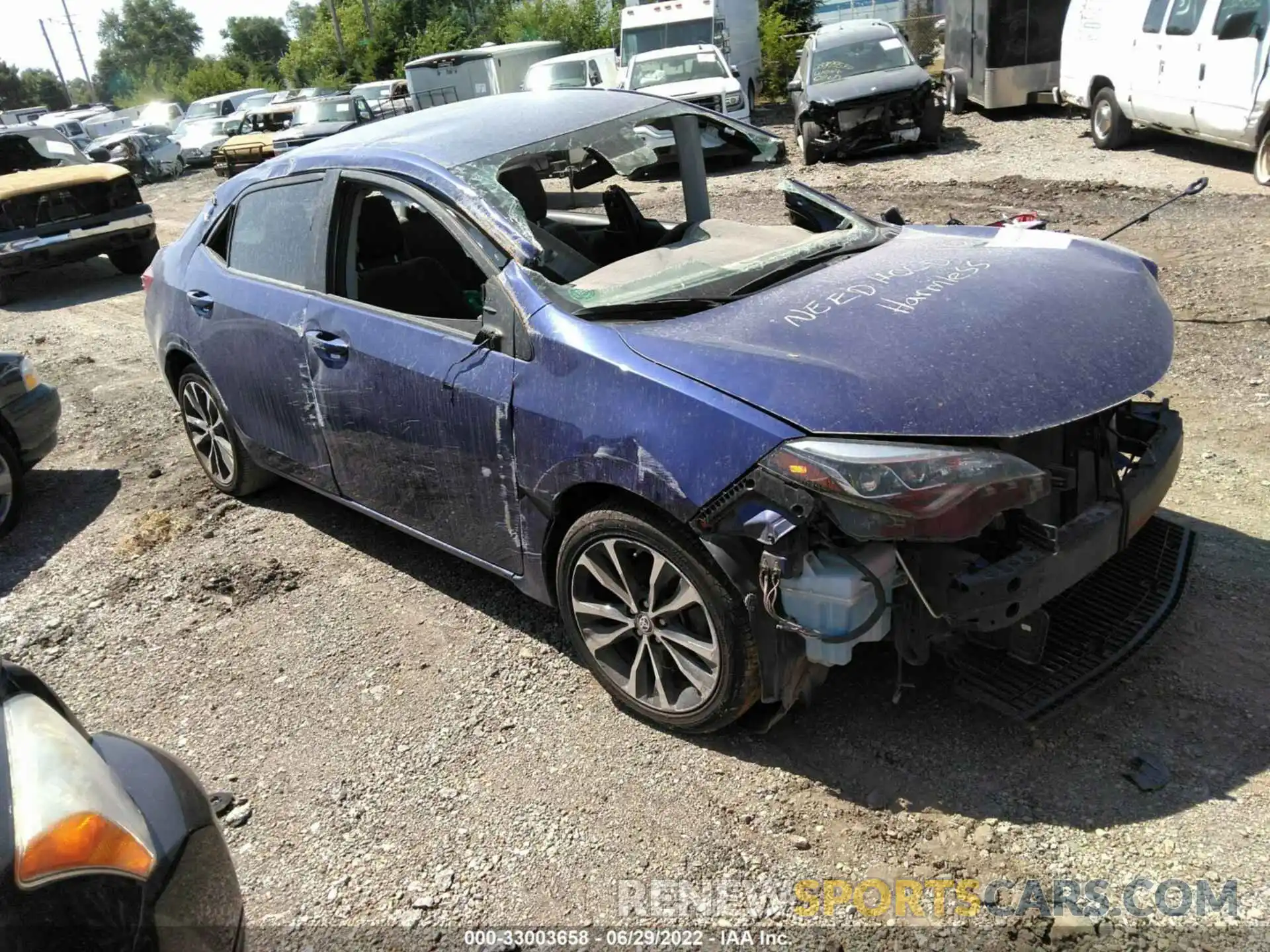 1 Photograph of a damaged car 2T1BURHE9KC201051 TOYOTA COROLLA 2019