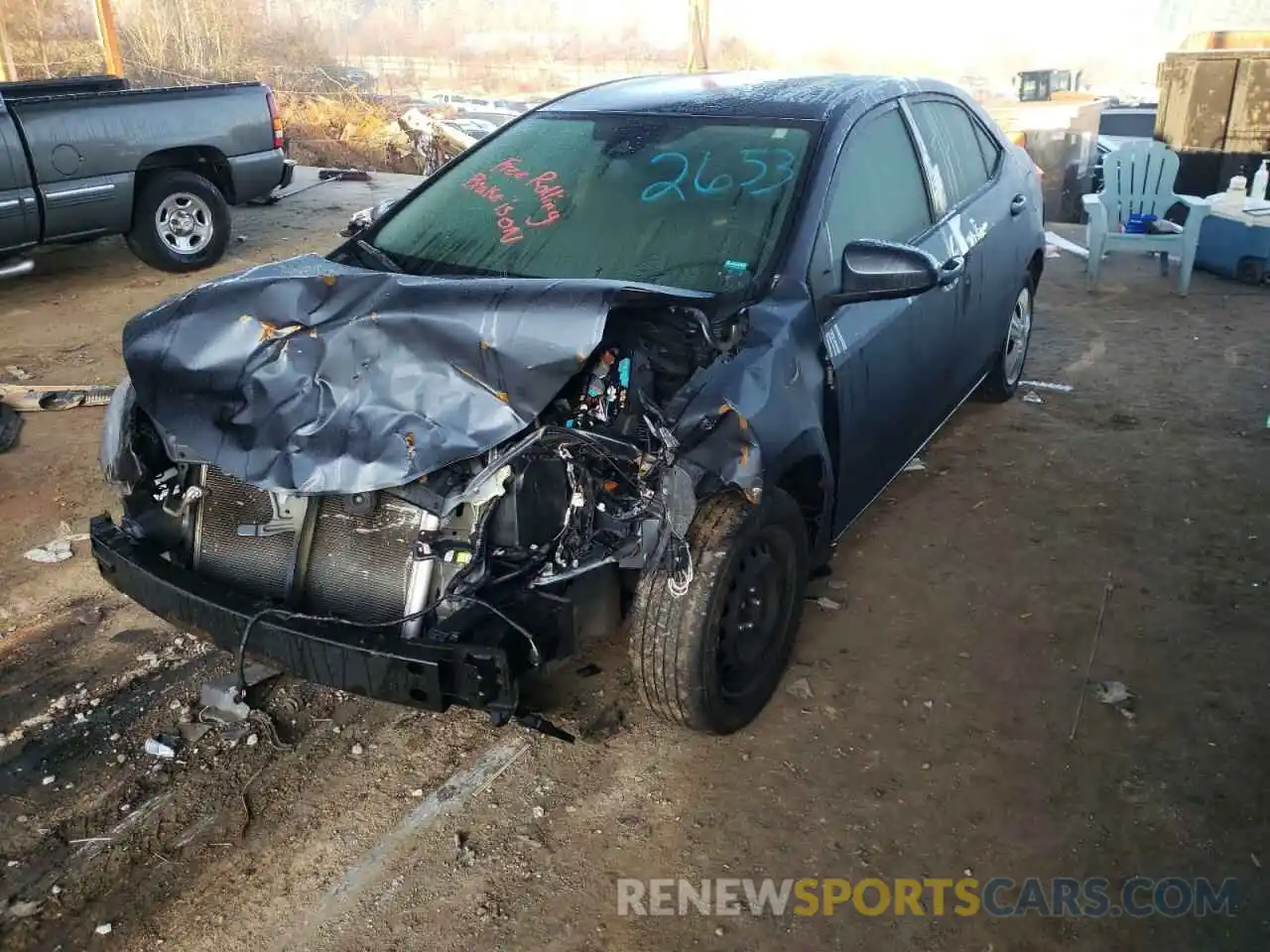 2 Photograph of a damaged car 2T1BURHE9KC202653 TOYOTA COROLLA 2019