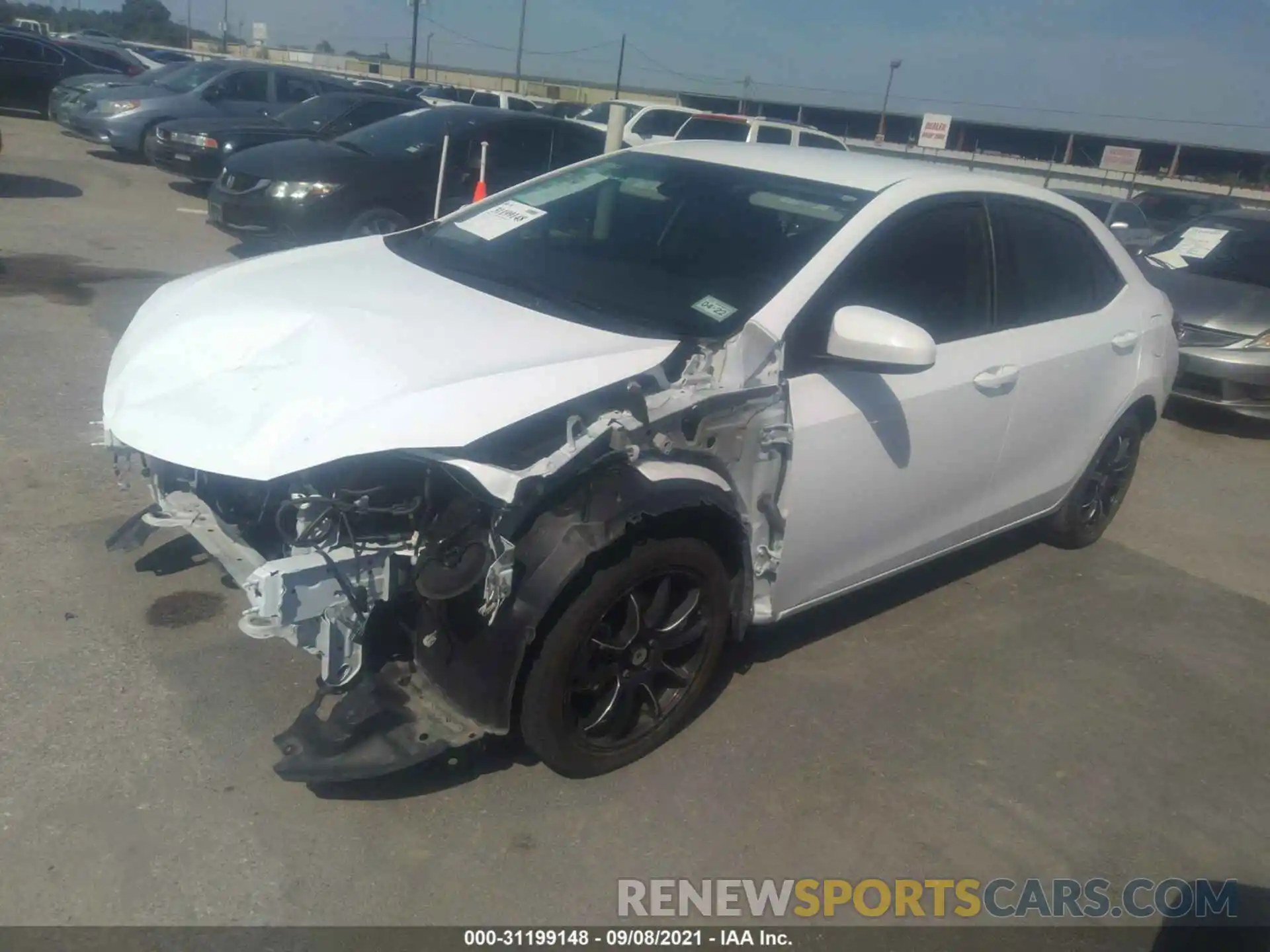 2 Photograph of a damaged car 2T1BURHE9KC203074 TOYOTA COROLLA 2019