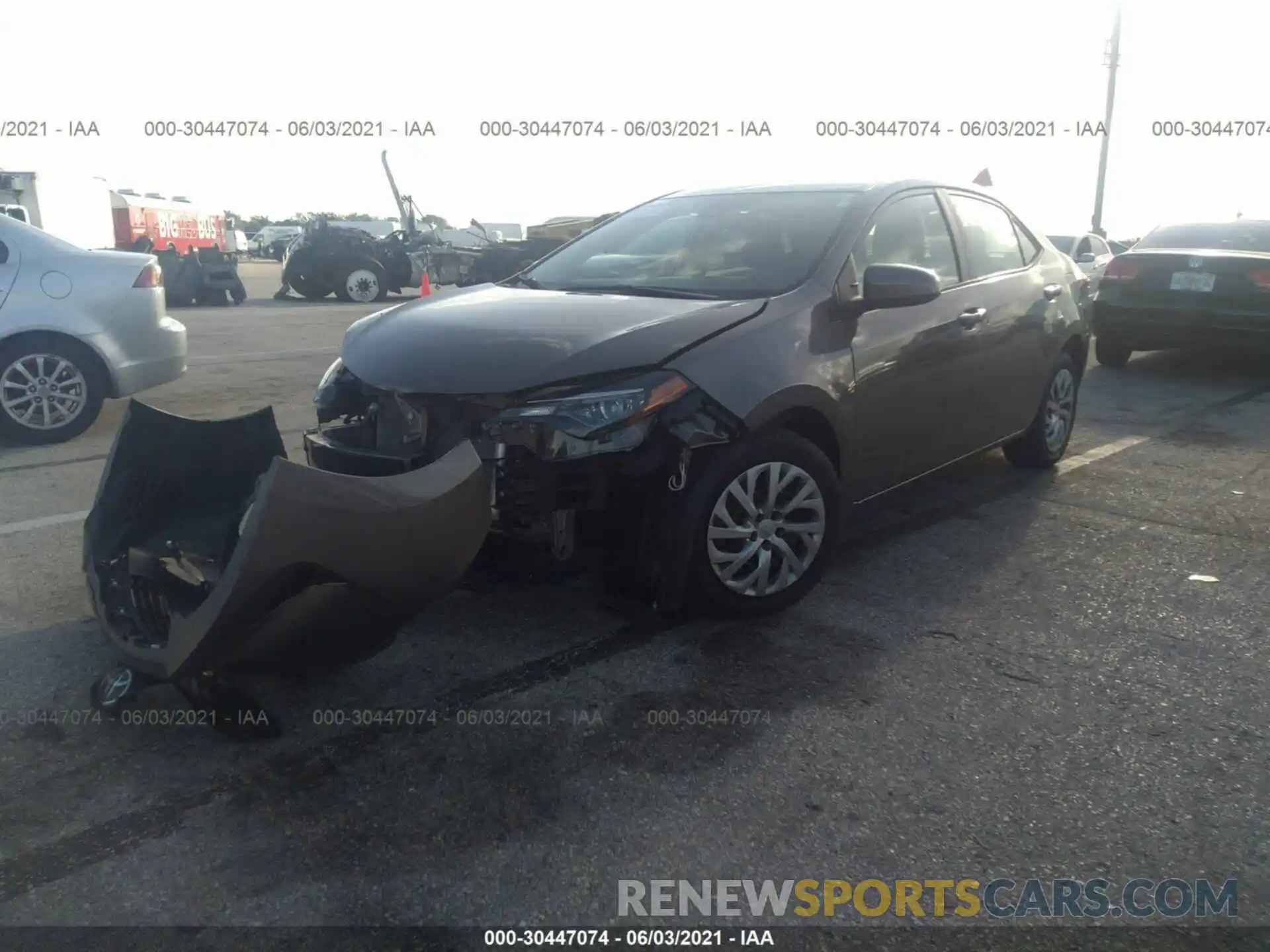 2 Photograph of a damaged car 2T1BURHE9KC205584 TOYOTA COROLLA 2019