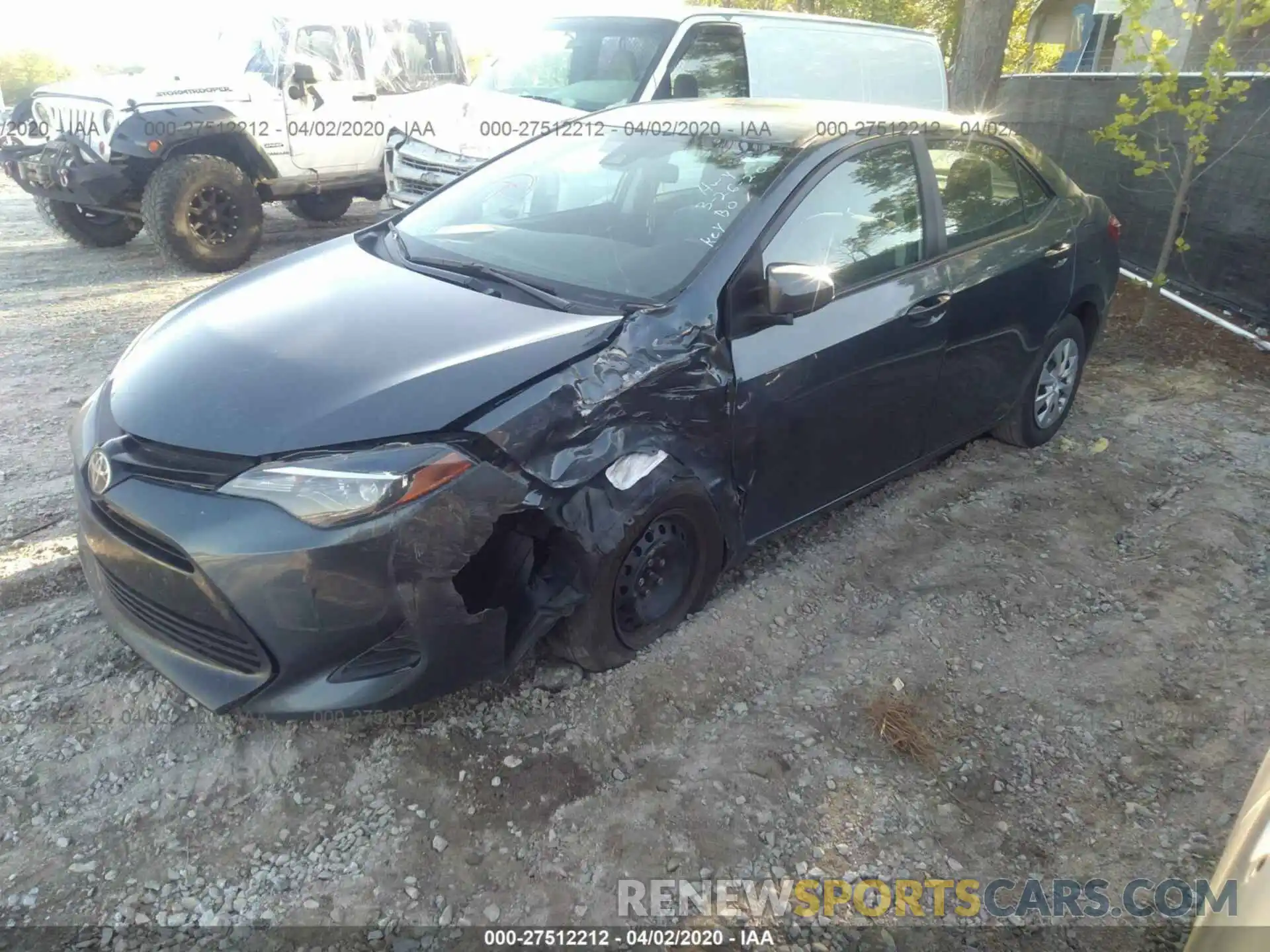 2 Photograph of a damaged car 2T1BURHE9KC206492 TOYOTA COROLLA 2019