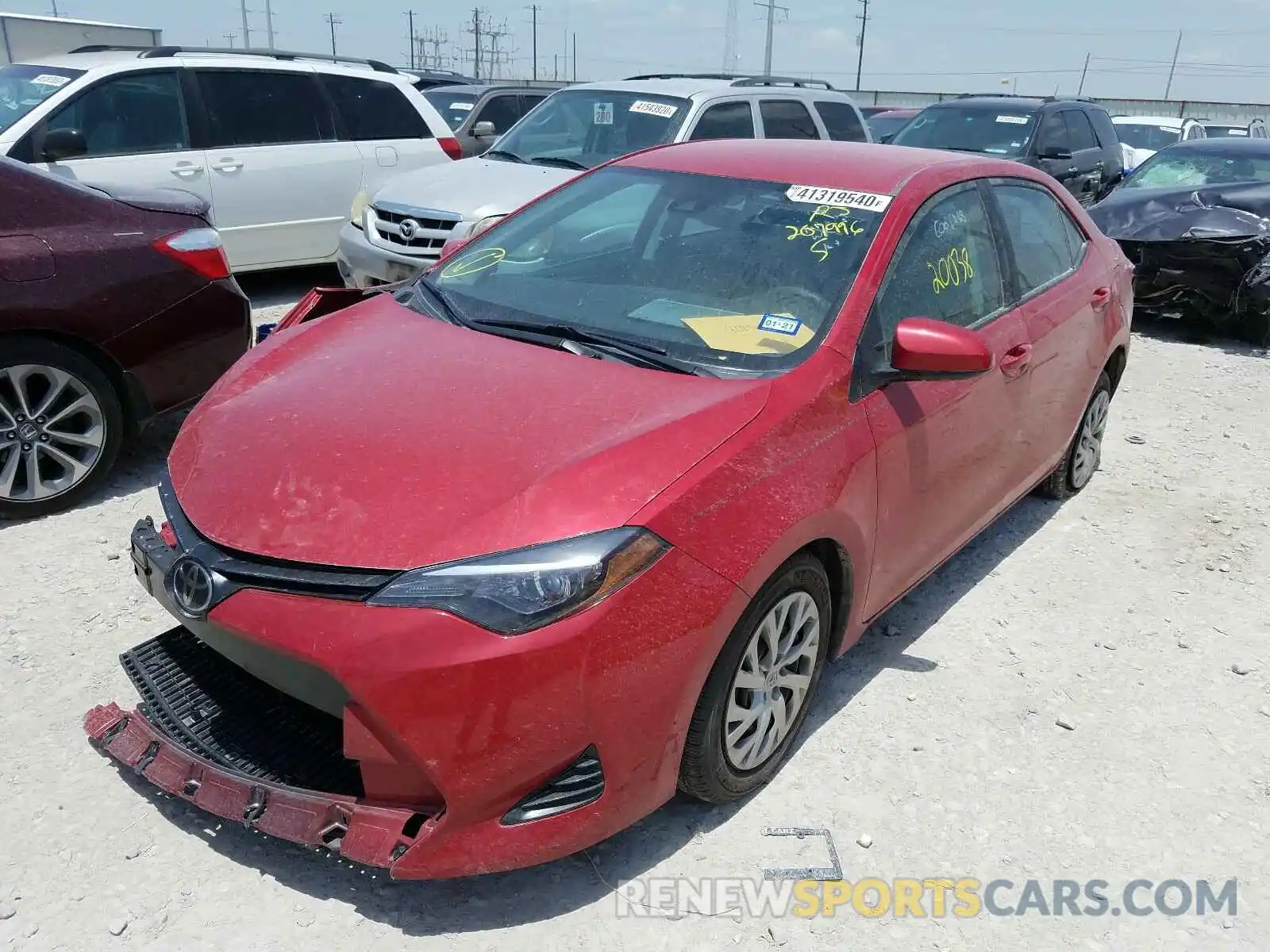 2 Photograph of a damaged car 2T1BURHE9KC207996 TOYOTA COROLLA 2019