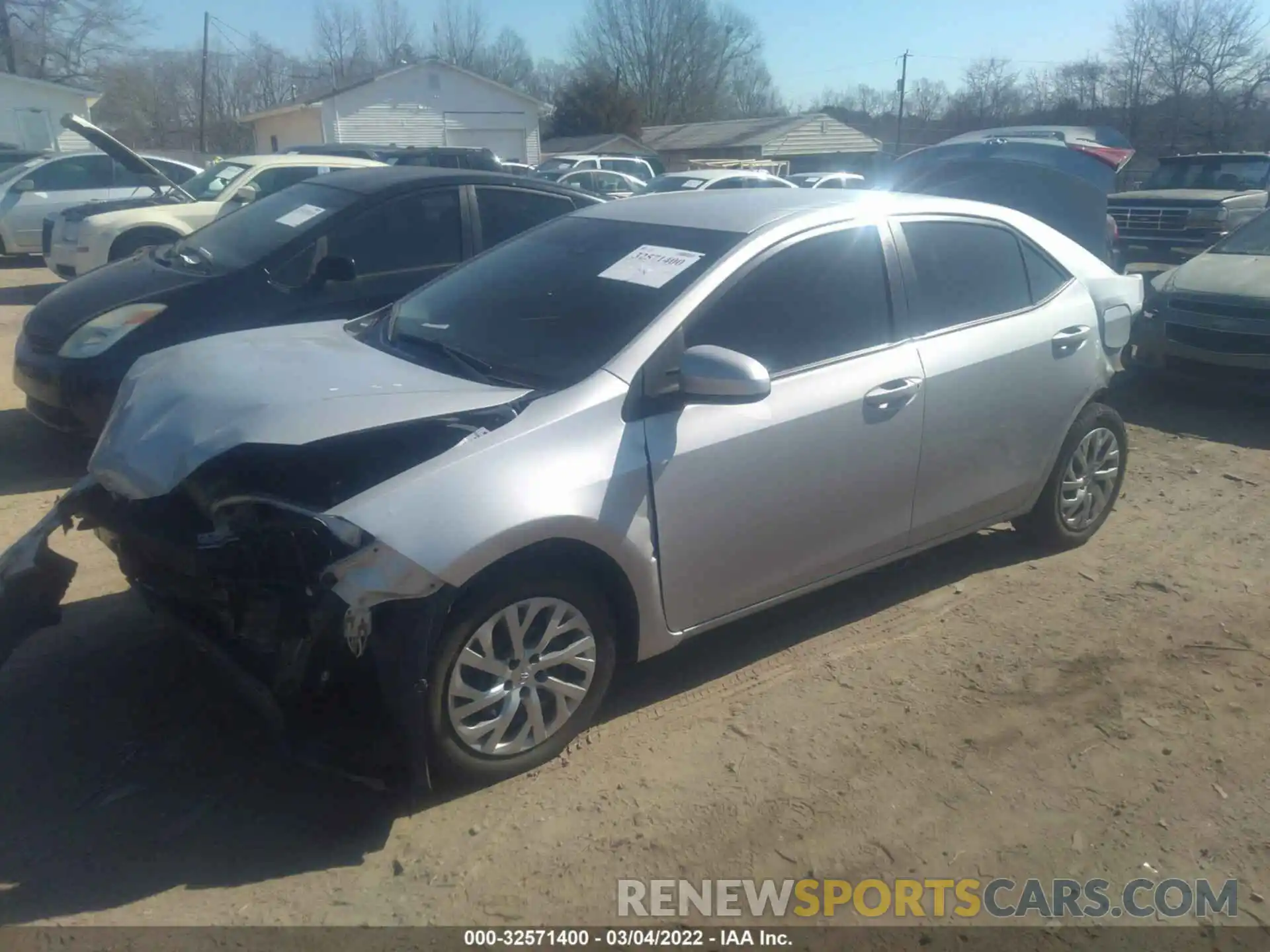 2 Photograph of a damaged car 2T1BURHE9KC210753 TOYOTA COROLLA 2019