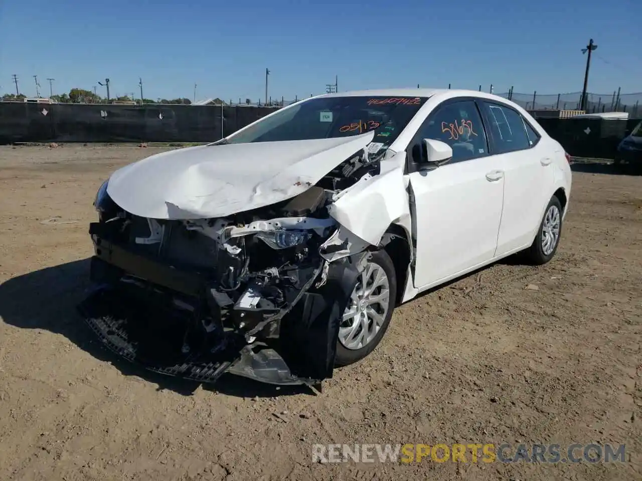 2 Photograph of a damaged car 2T1BURHE9KC211790 TOYOTA COROLLA 2019