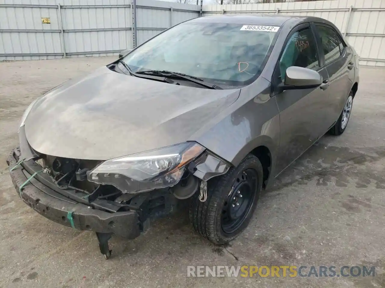 2 Photograph of a damaged car 2T1BURHE9KC212180 TOYOTA COROLLA 2019