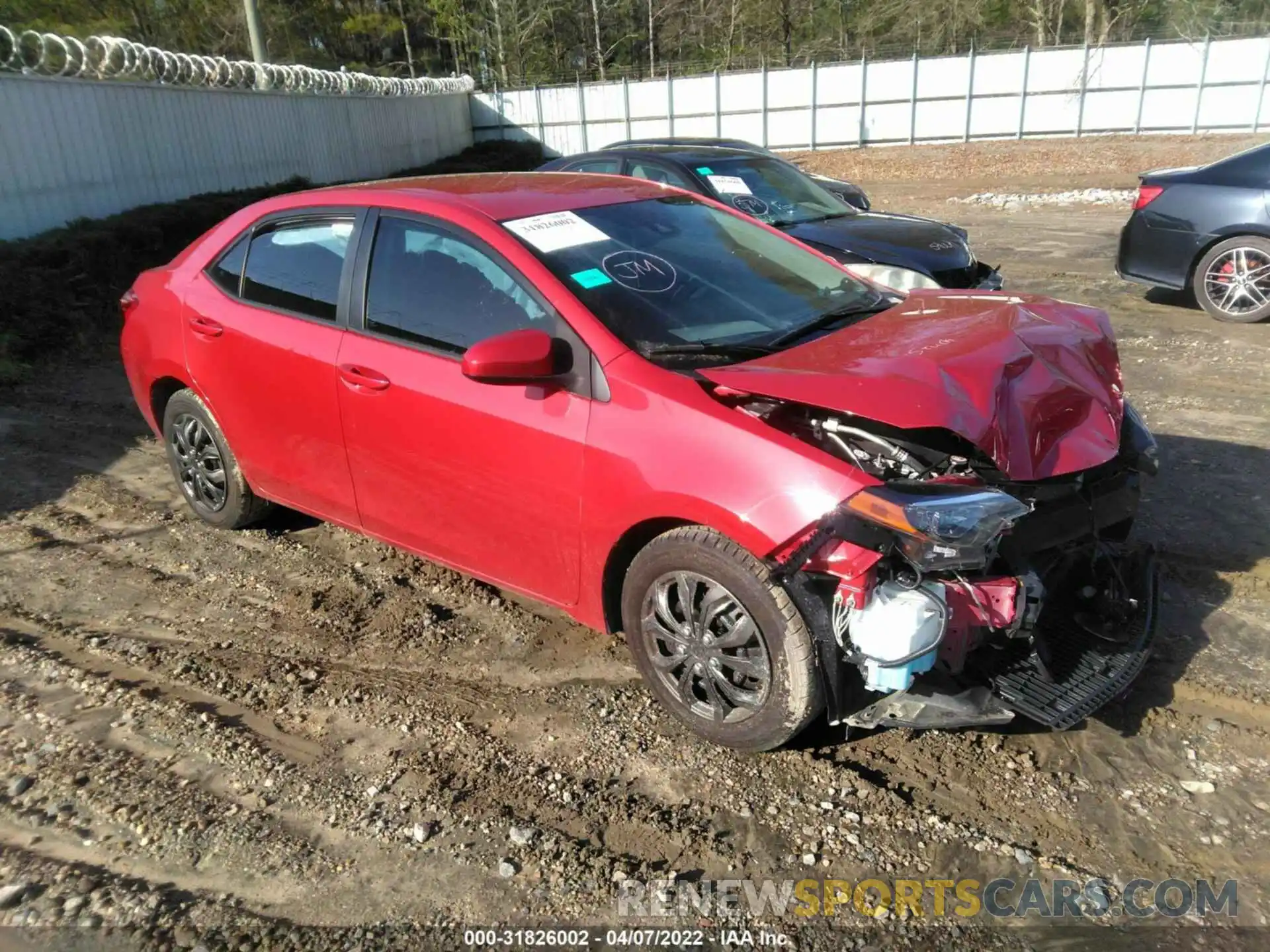 1 Photograph of a damaged car 2T1BURHE9KC212356 TOYOTA COROLLA 2019