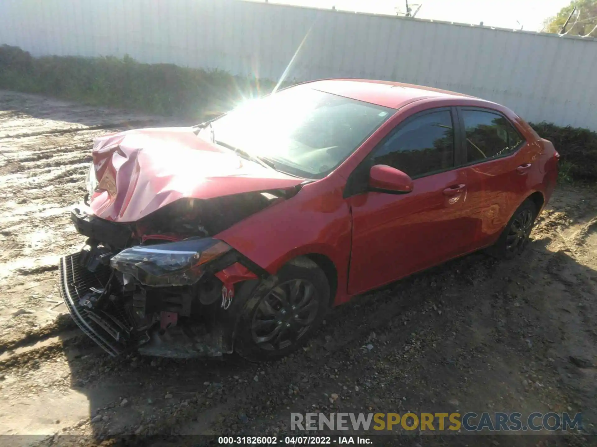 2 Photograph of a damaged car 2T1BURHE9KC212356 TOYOTA COROLLA 2019