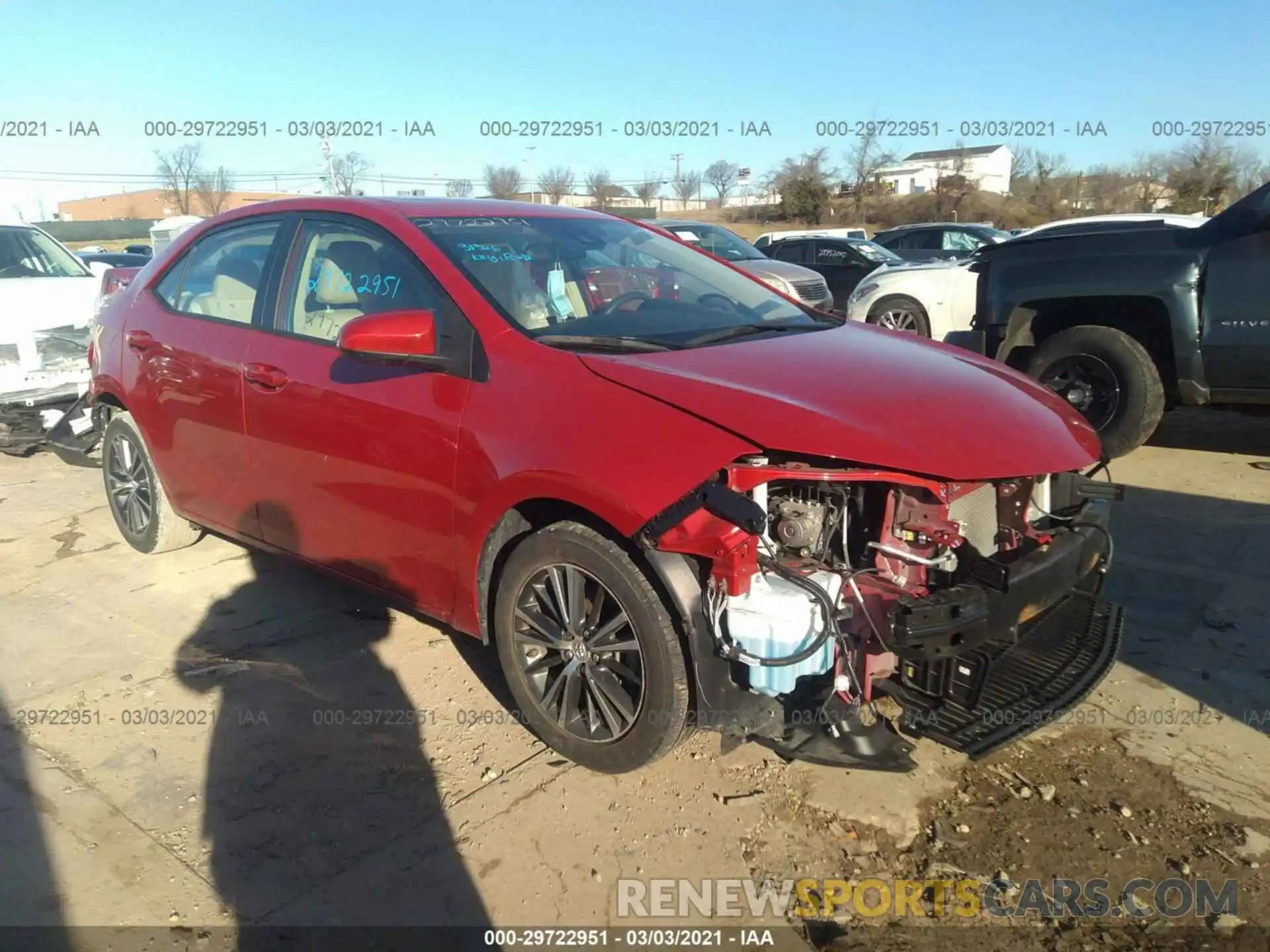 1 Photograph of a damaged car 2T1BURHE9KC213331 TOYOTA COROLLA 2019