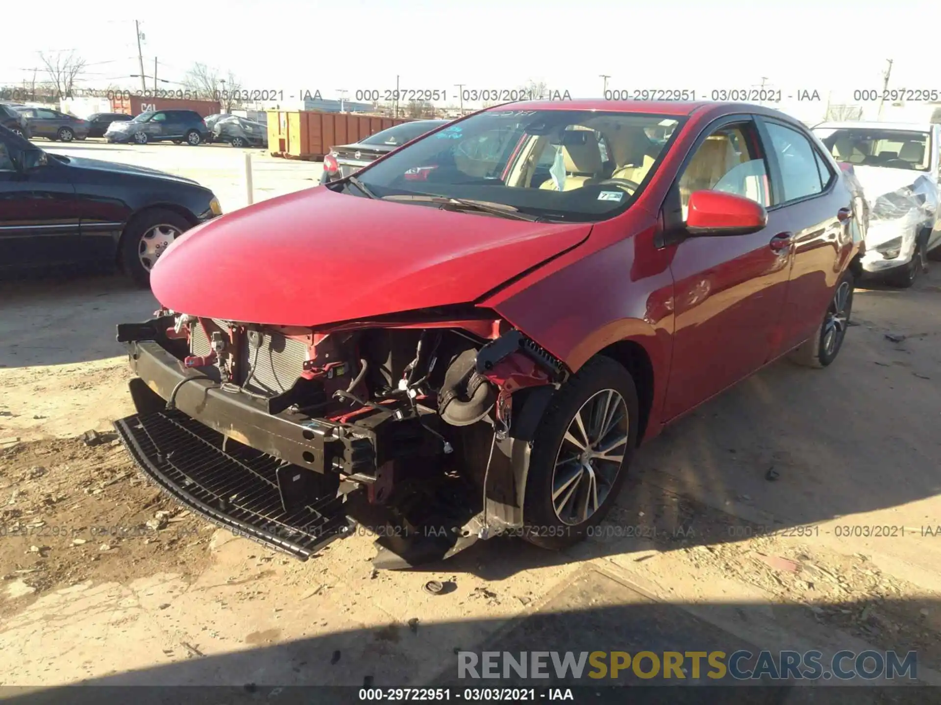 2 Photograph of a damaged car 2T1BURHE9KC213331 TOYOTA COROLLA 2019