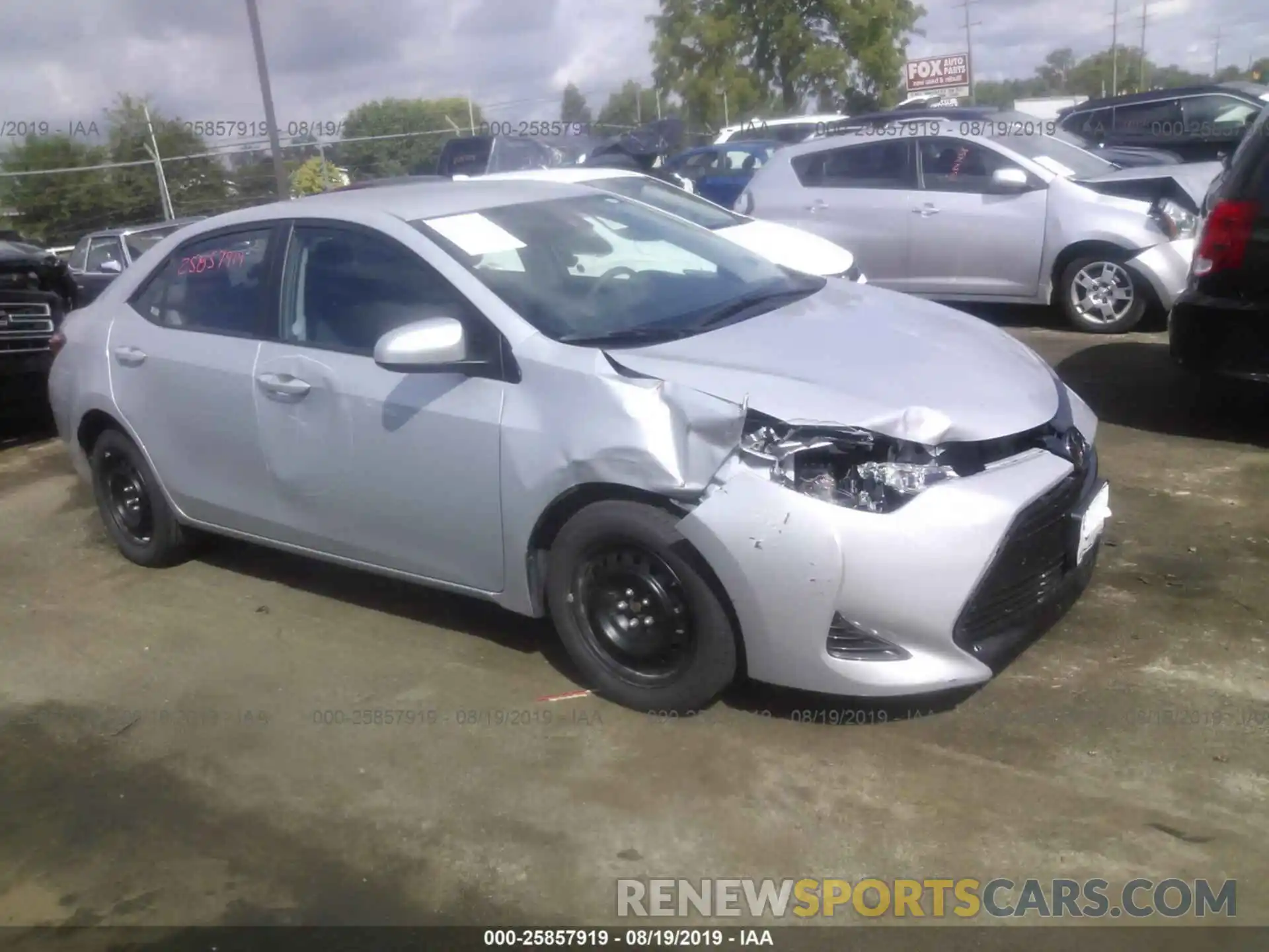 1 Photograph of a damaged car 2T1BURHE9KC214480 TOYOTA COROLLA 2019