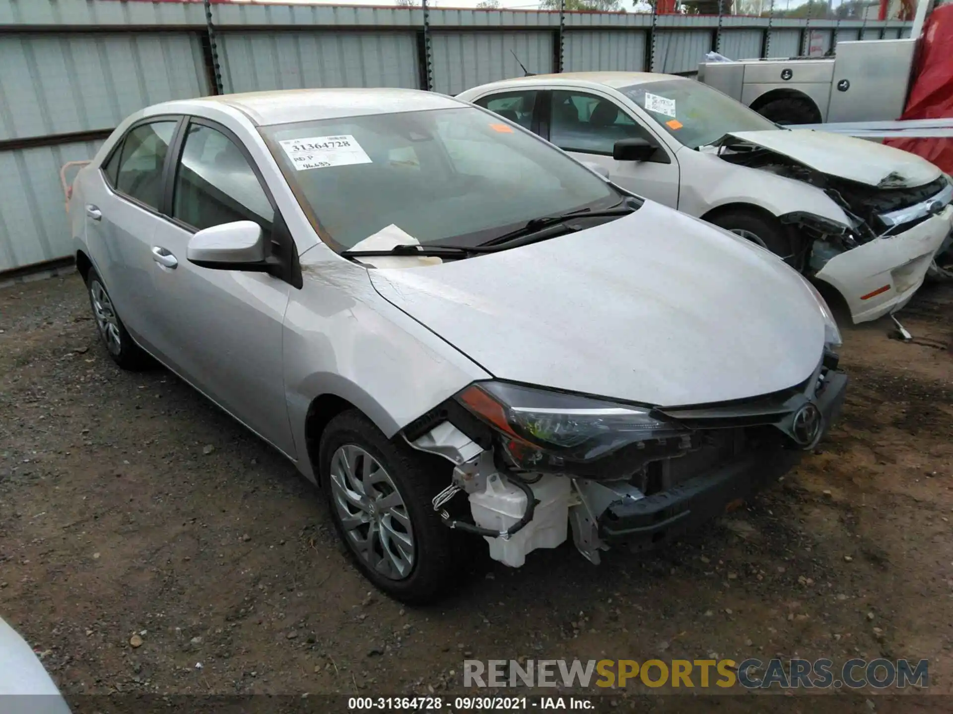 1 Photograph of a damaged car 2T1BURHE9KC215984 TOYOTA COROLLA 2019