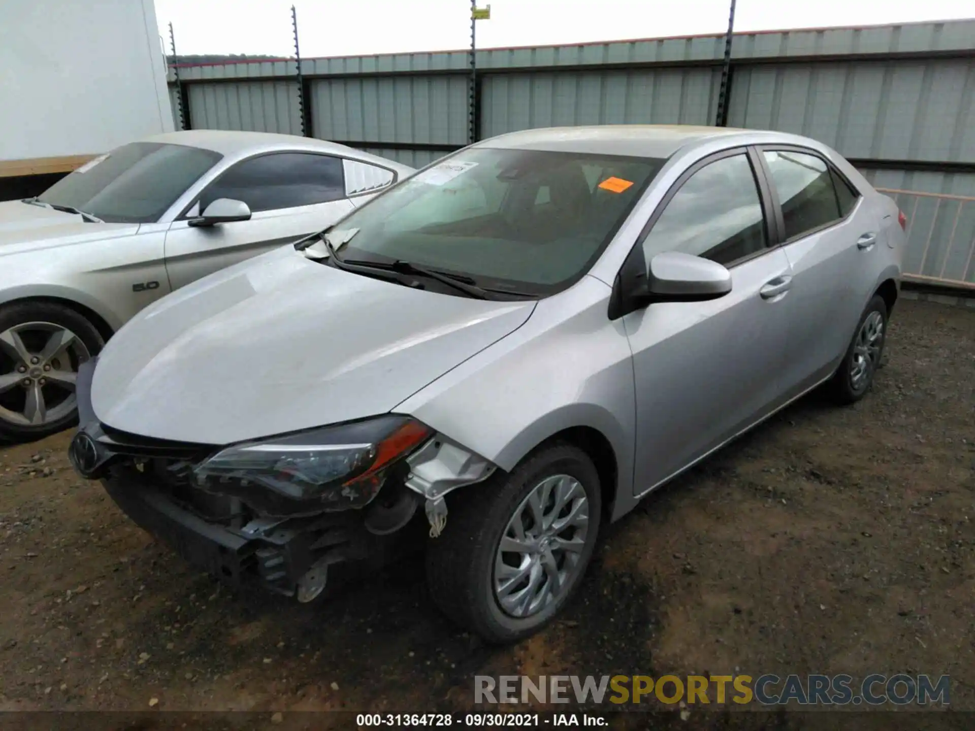 2 Photograph of a damaged car 2T1BURHE9KC215984 TOYOTA COROLLA 2019