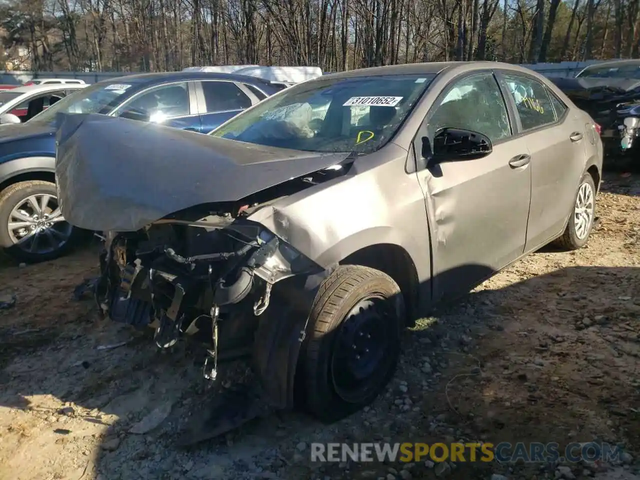 2 Фотография поврежденного автомобиля 2T1BURHE9KC216293 TOYOTA COROLLA 2019