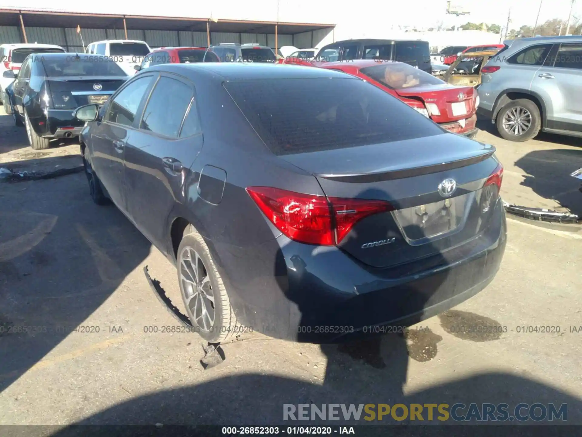 3 Photograph of a damaged car 2T1BURHE9KC217296 TOYOTA COROLLA 2019