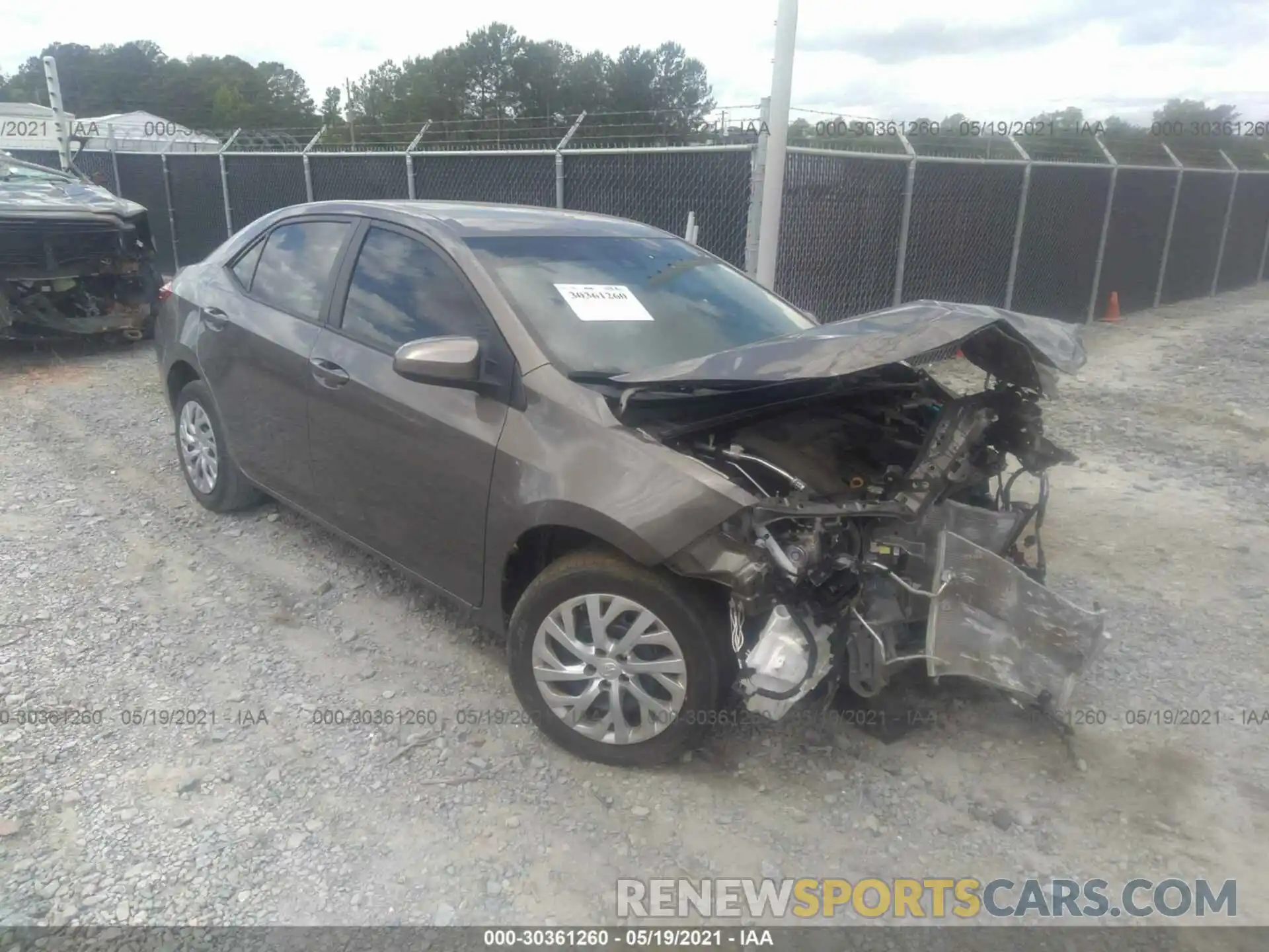 1 Photograph of a damaged car 2T1BURHE9KC217637 TOYOTA COROLLA 2019