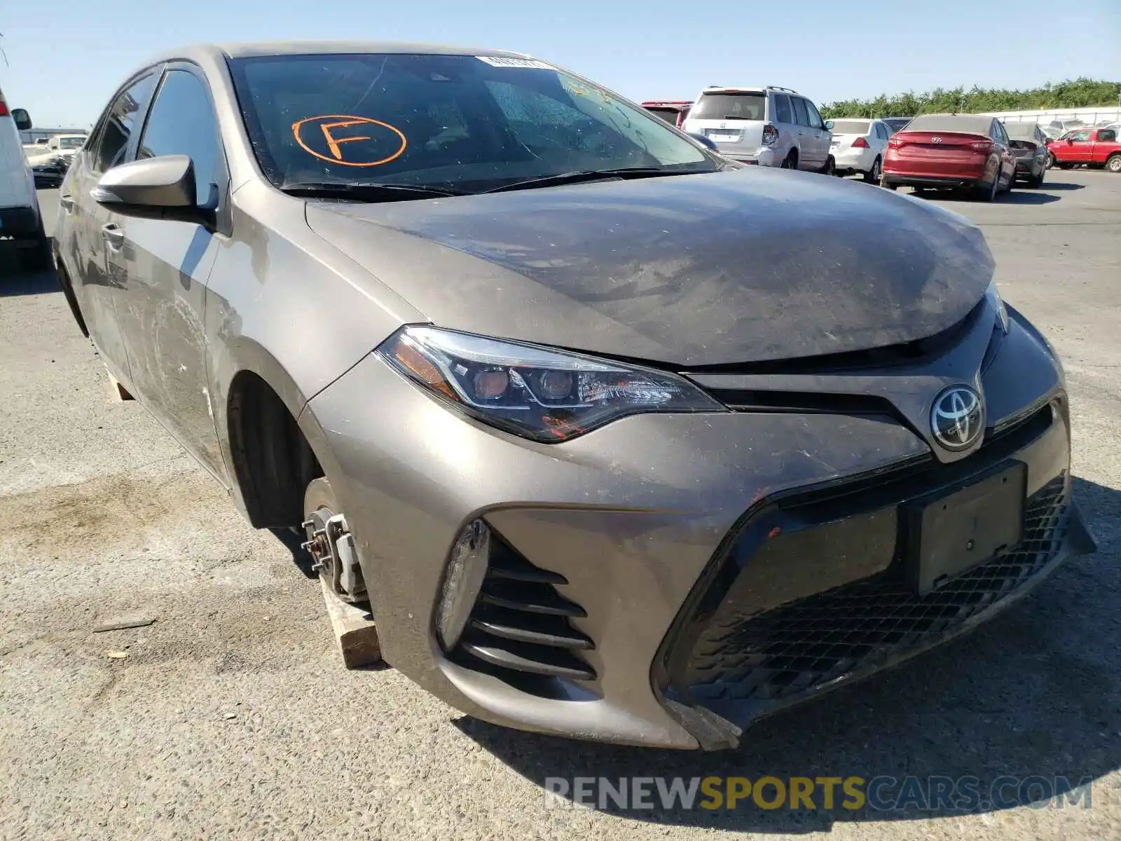 1 Photograph of a damaged car 2T1BURHE9KC219291 TOYOTA COROLLA 2019