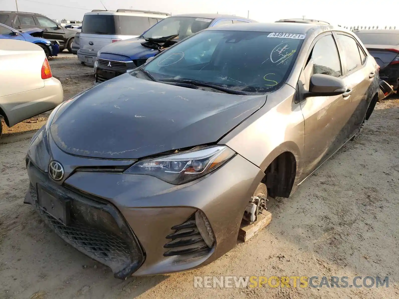 2 Photograph of a damaged car 2T1BURHE9KC219291 TOYOTA COROLLA 2019