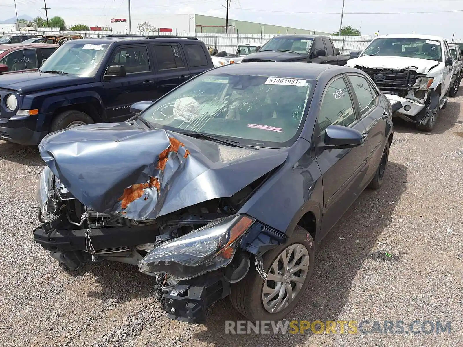 2 Photograph of a damaged car 2T1BURHE9KC219503 TOYOTA COROLLA 2019