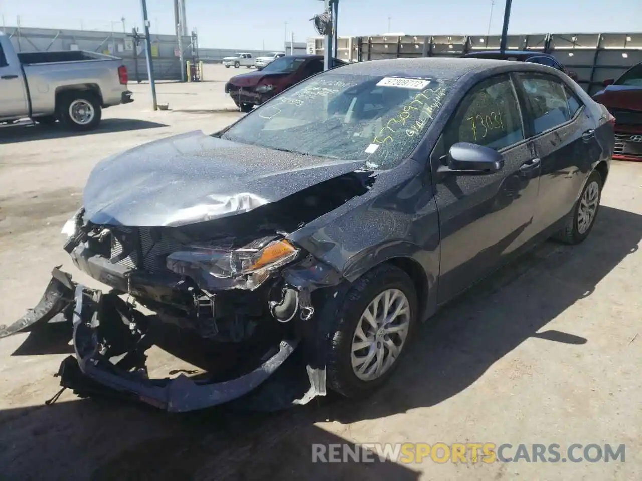 2 Photograph of a damaged car 2T1BURHE9KC221249 TOYOTA COROLLA 2019