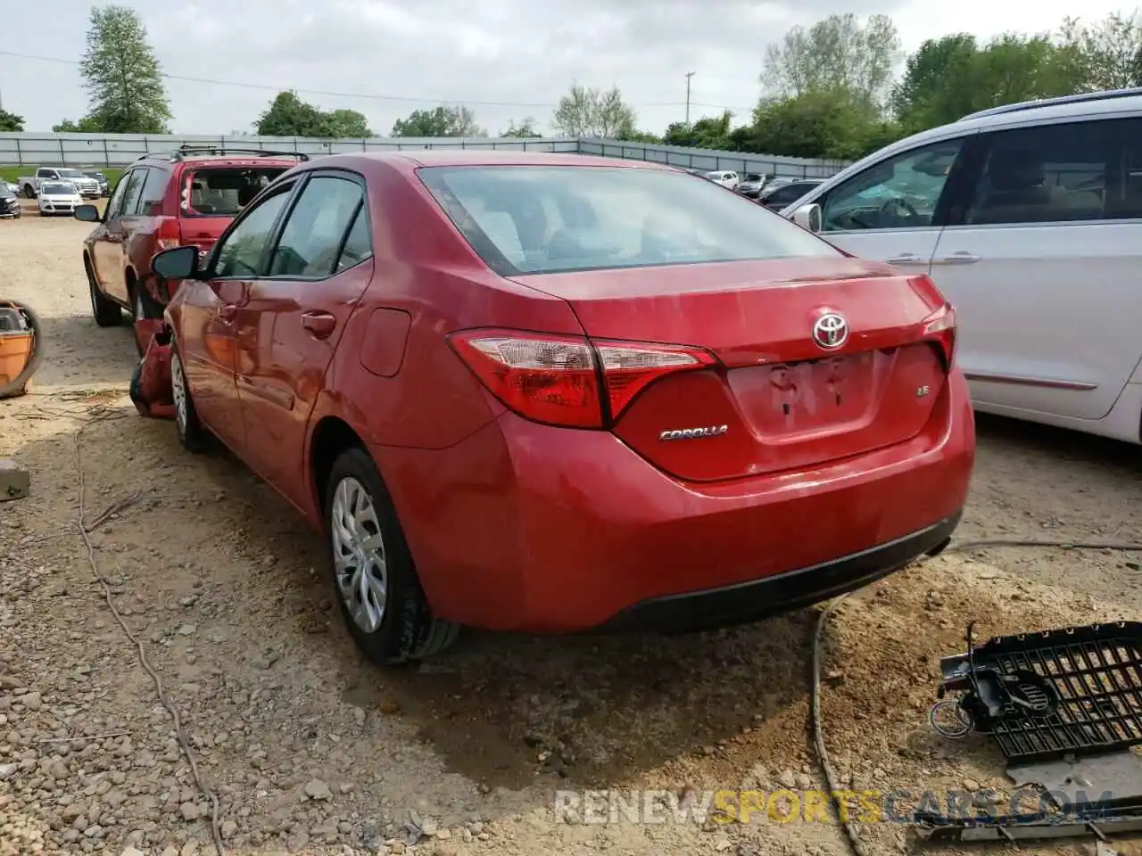 3 Photograph of a damaged car 2T1BURHE9KC221509 TOYOTA COROLLA 2019