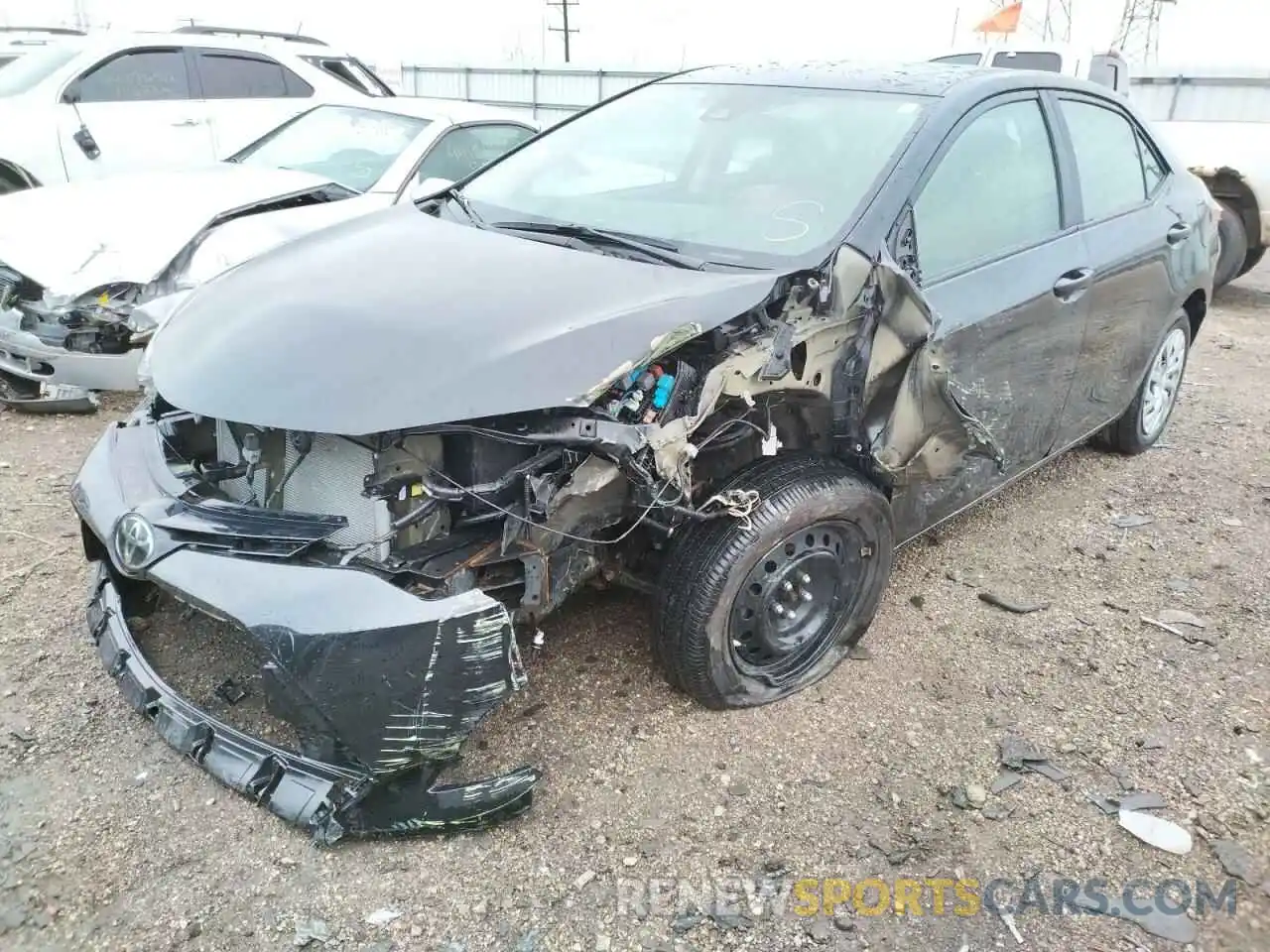 2 Photograph of a damaged car 2T1BURHE9KC222370 TOYOTA COROLLA 2019