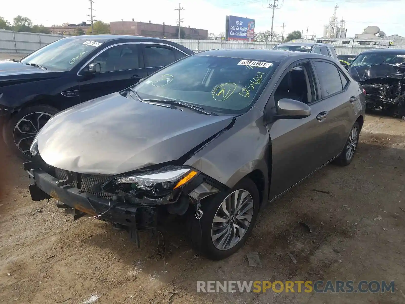 2 Photograph of a damaged car 2T1BURHE9KC222689 TOYOTA COROLLA 2019