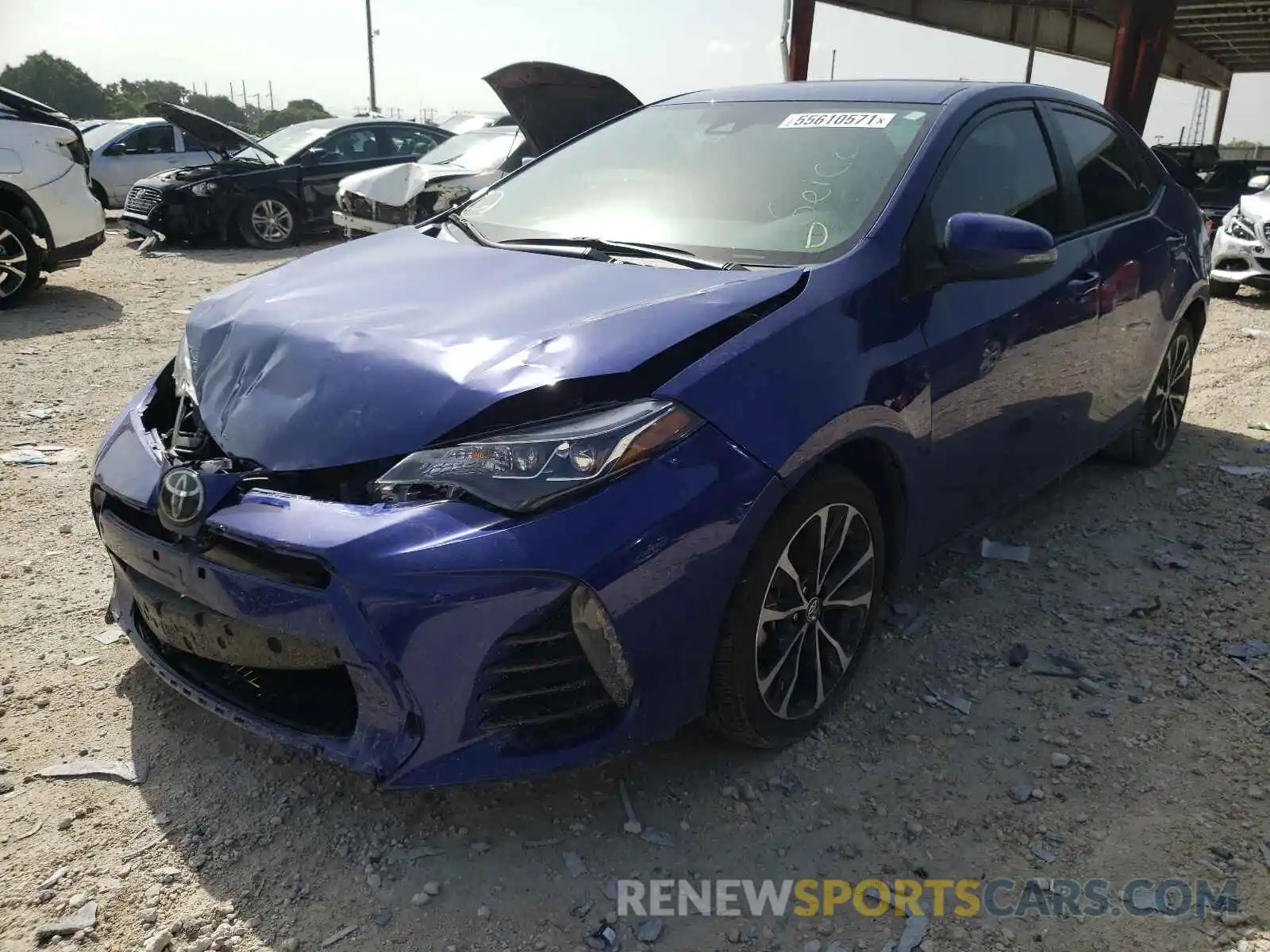 2 Photograph of a damaged car 2T1BURHE9KC223602 TOYOTA COROLLA 2019